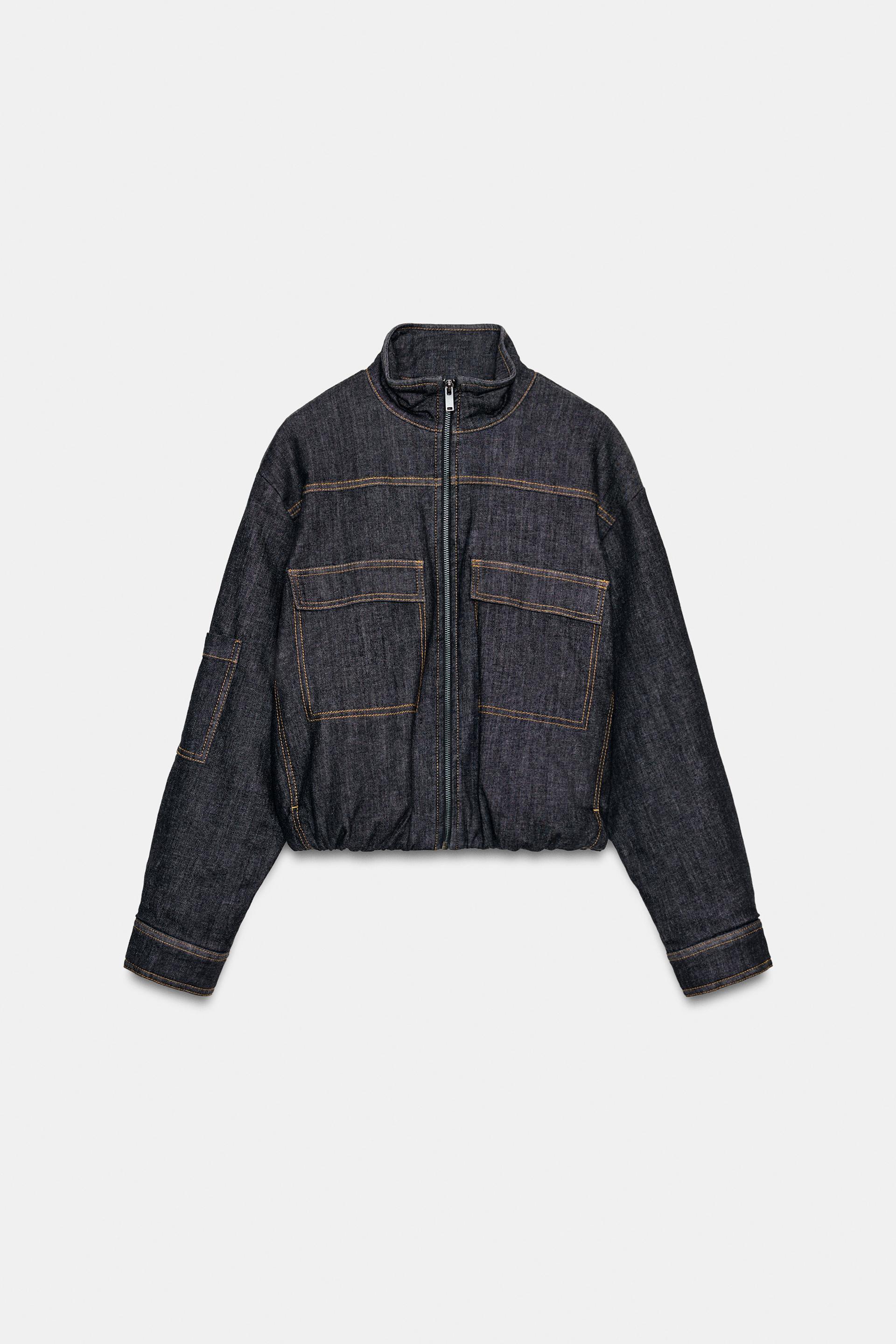 HIGH COLLAR PUFFER BOMBER JACKET by ZARA