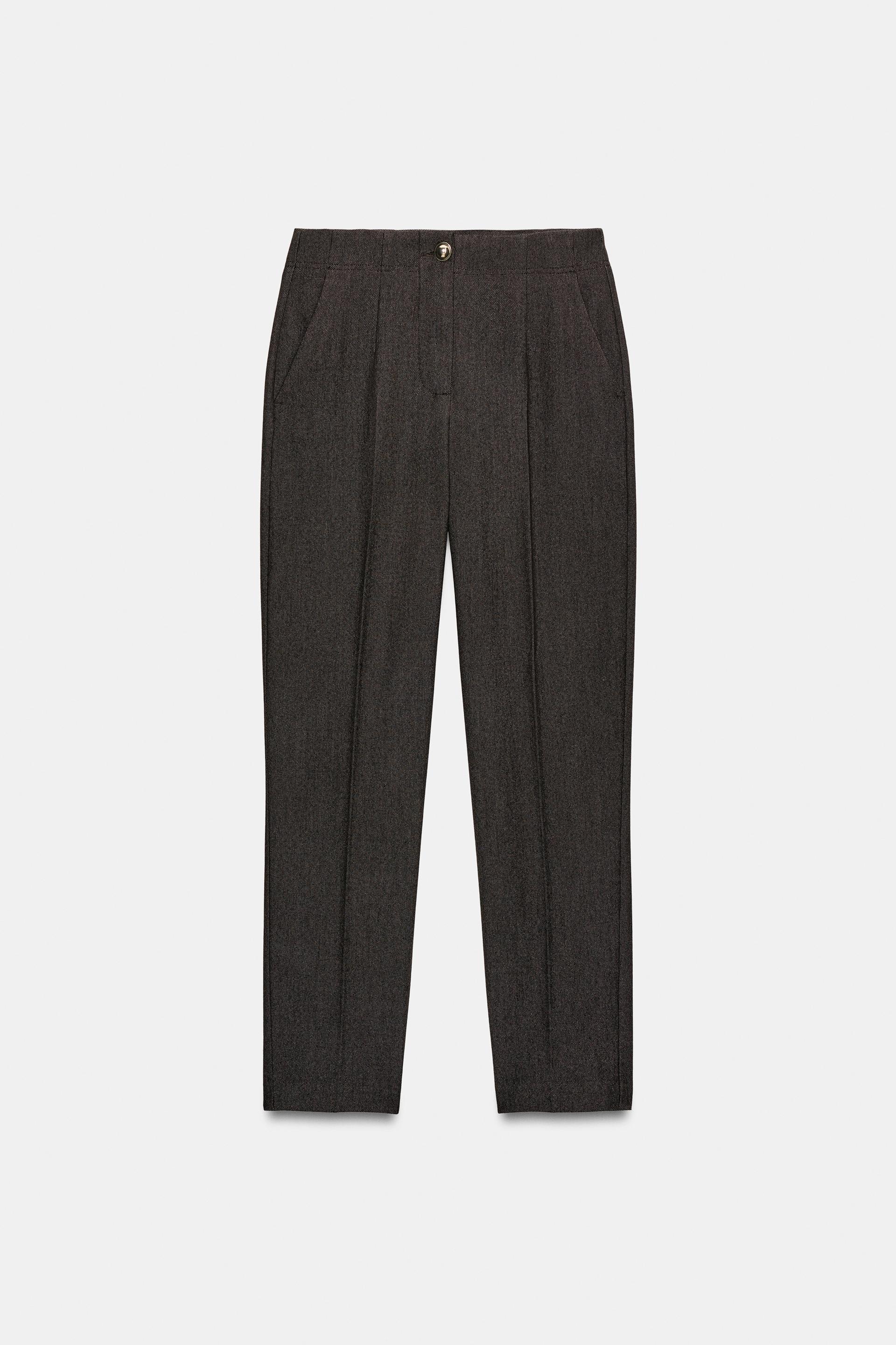 HIGH-WAISTED ANKLE-LENGTH PANTS by ZARA