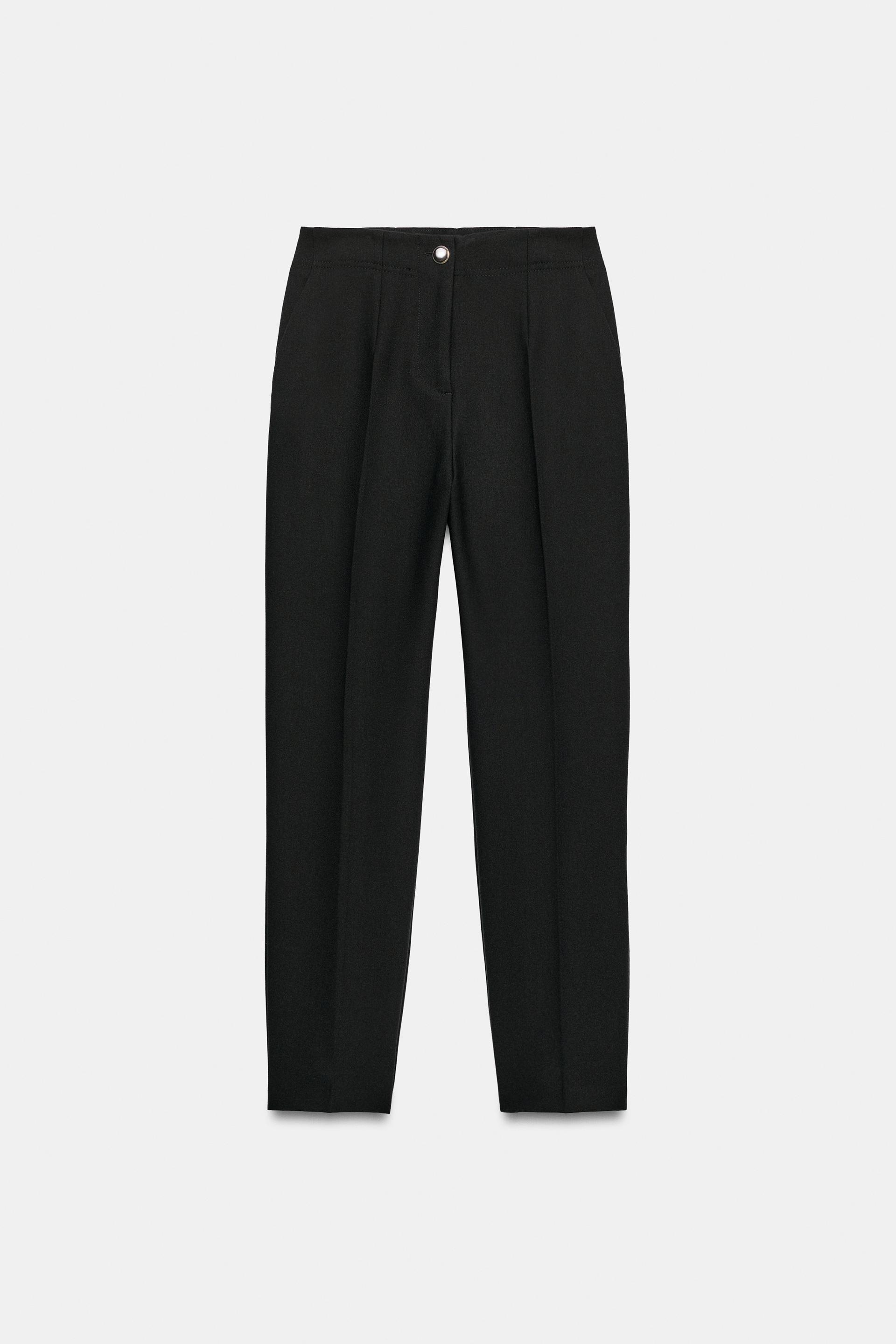 HIGH-WAISTED ANKLE-LENGTH PANTS by ZARA