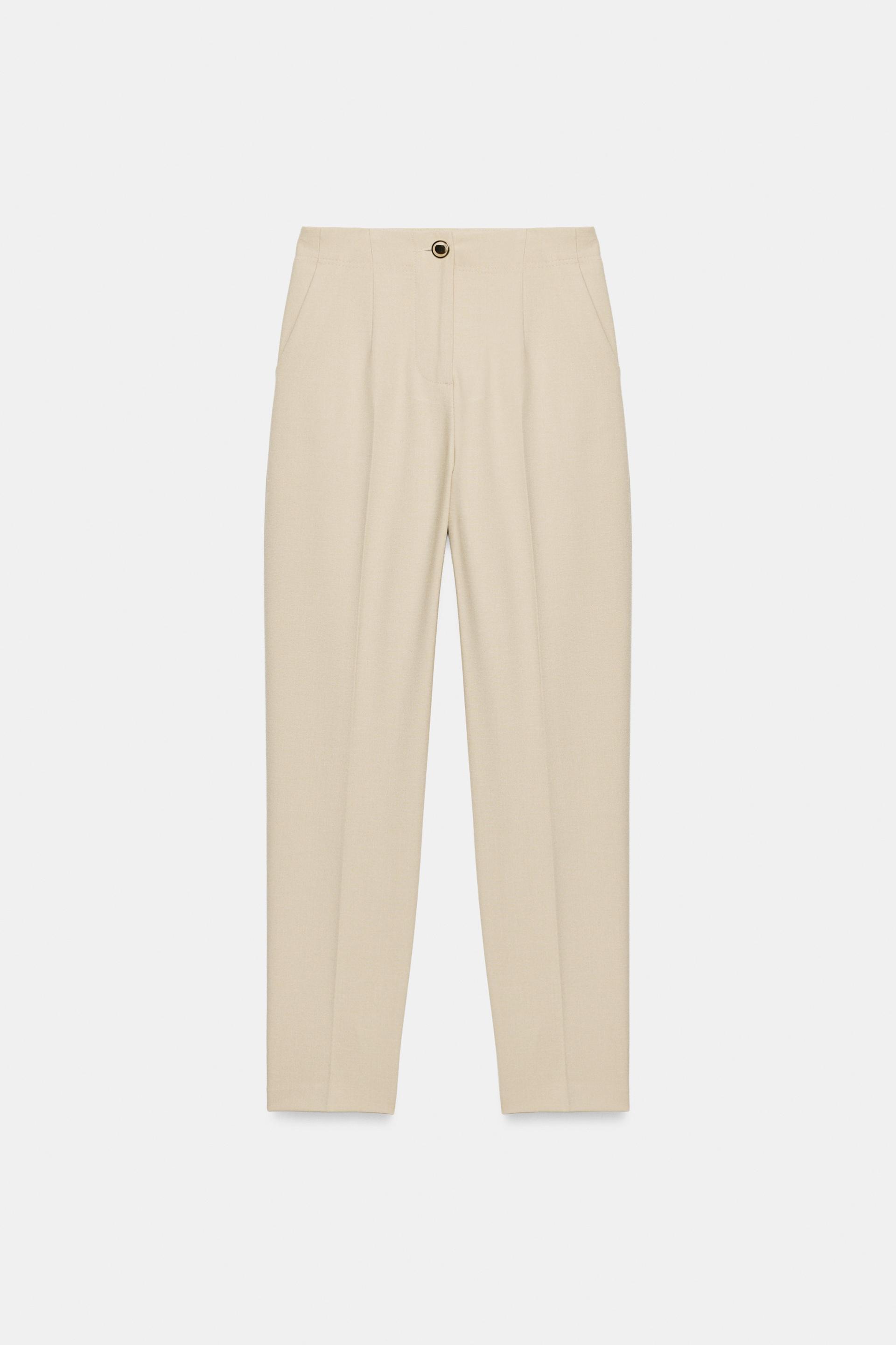 HIGH-WAISTED ANKLE-LENGTH PANTS by ZARA
