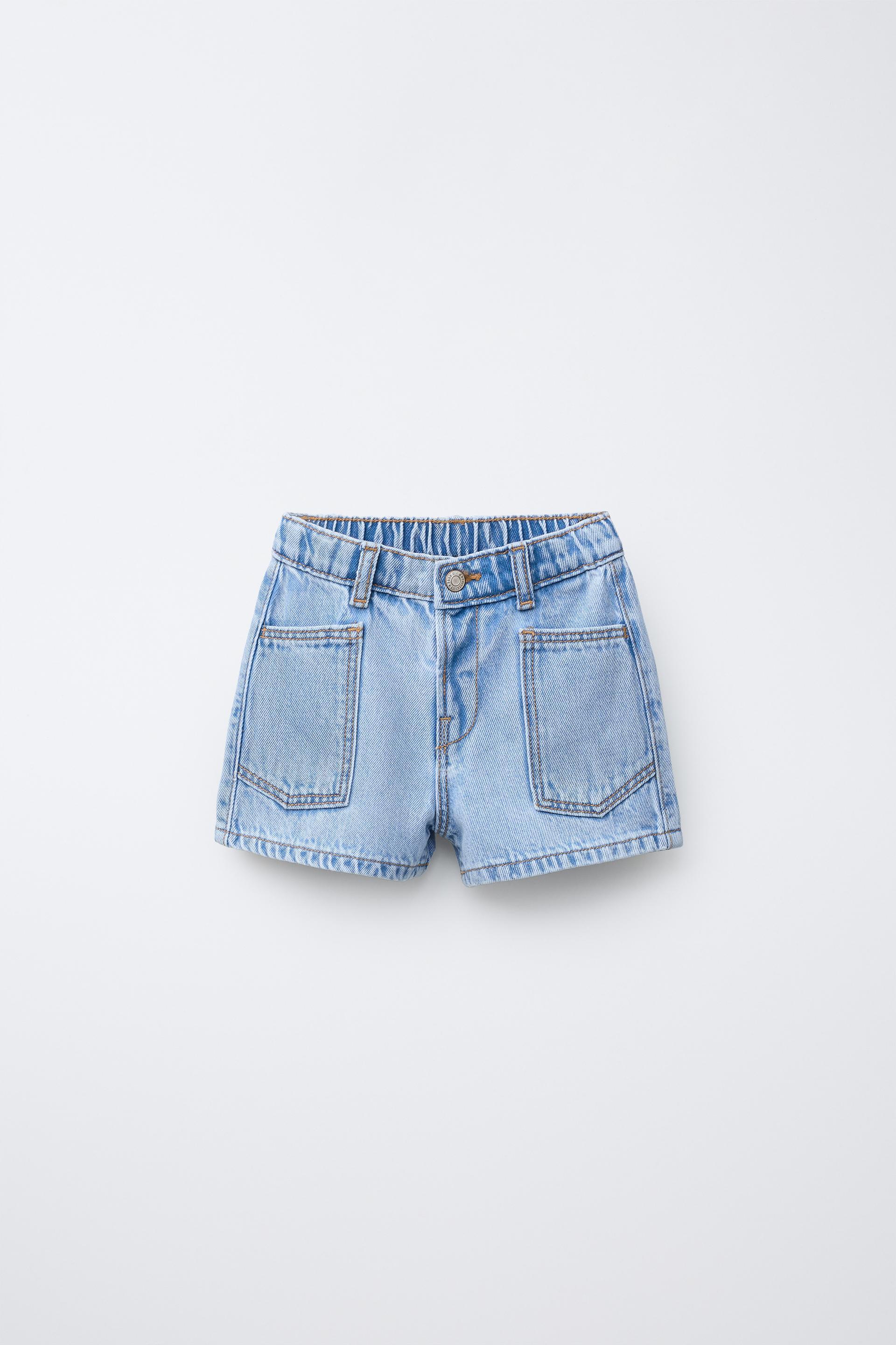 HIGH-WAISTED DENIM SHORTS by ZARA