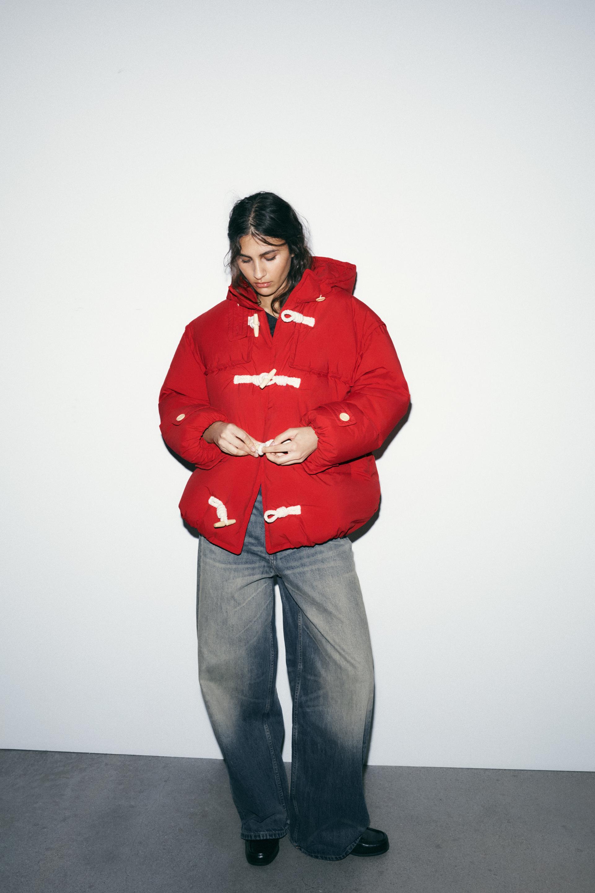 HOODED ANORAK 60% DOWN 40% FEATHER FIREMAN CLASP by ZARA