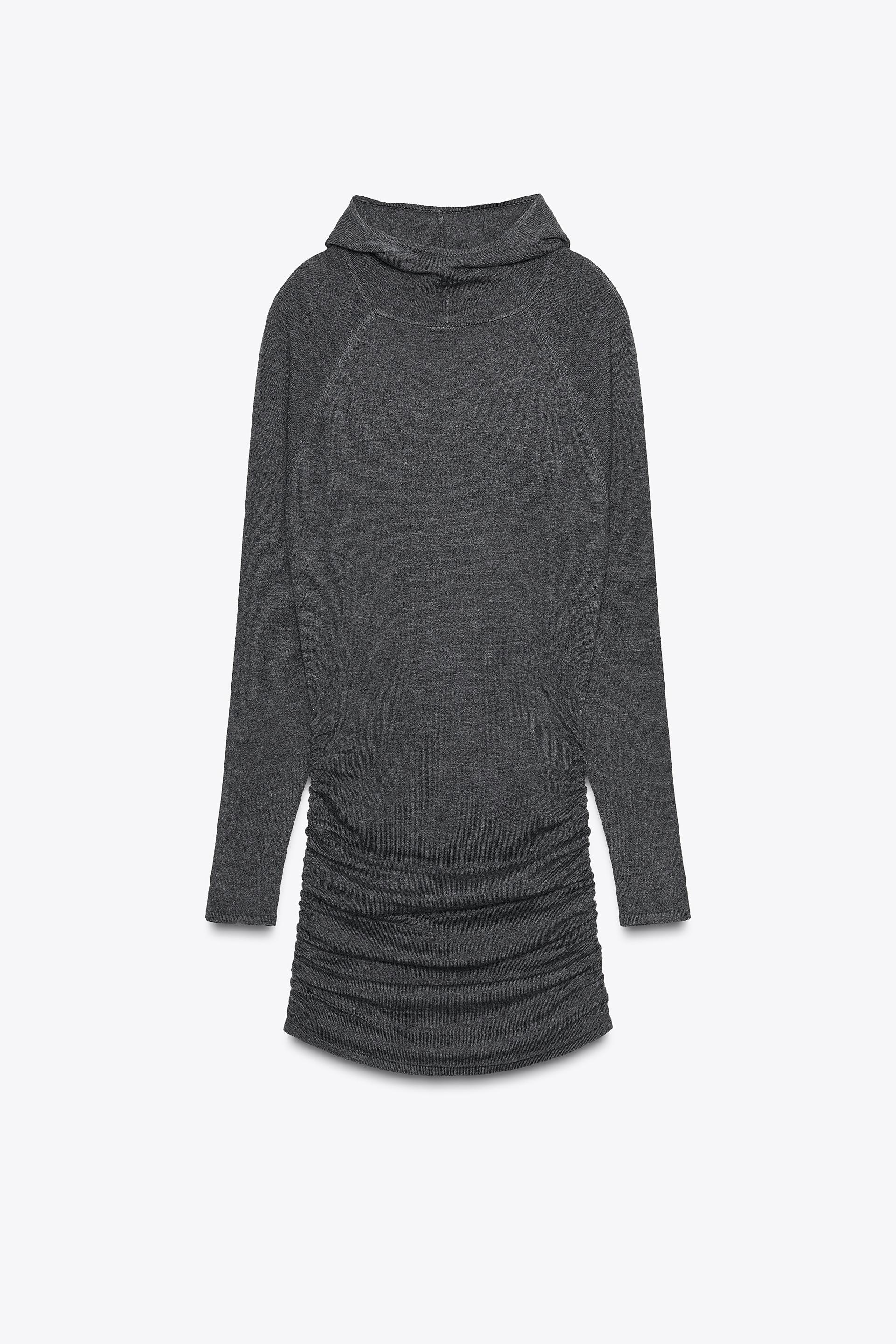 HOODIE KNIT MINI DRESS by ZARA