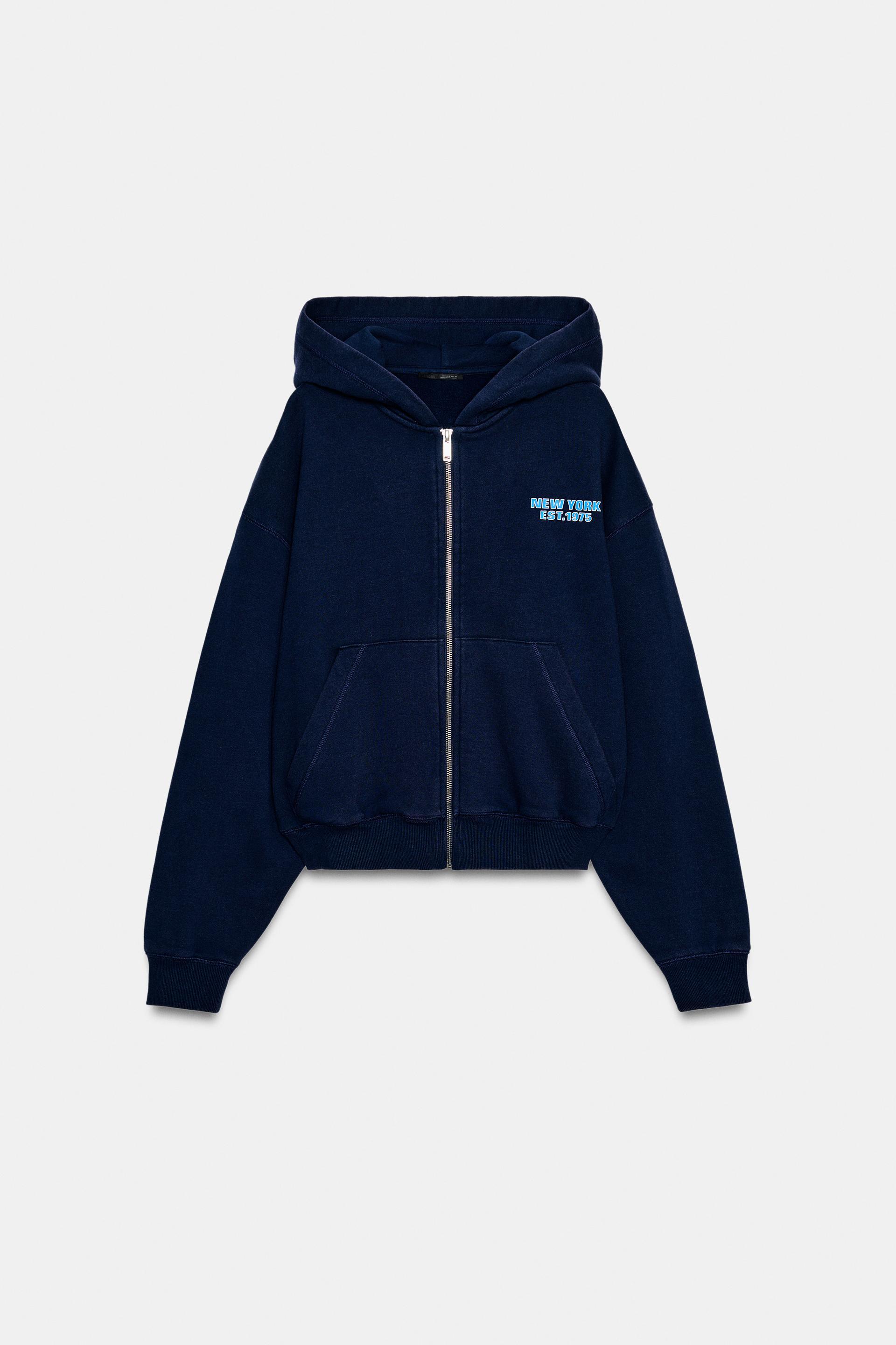 HOODIE WITH TEXT by ZARA