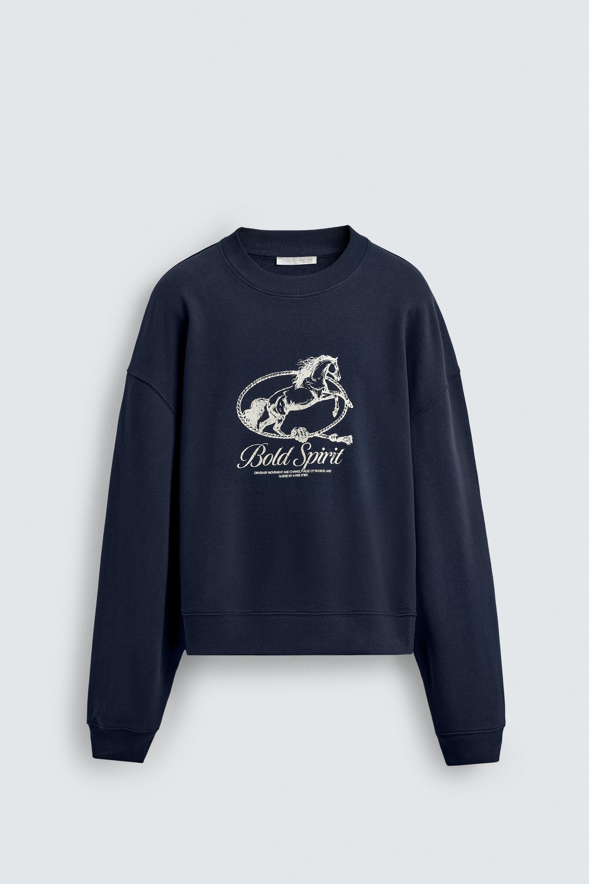 HORSE PRINT CREWNECK SWEAT-SHIRT by ZARA