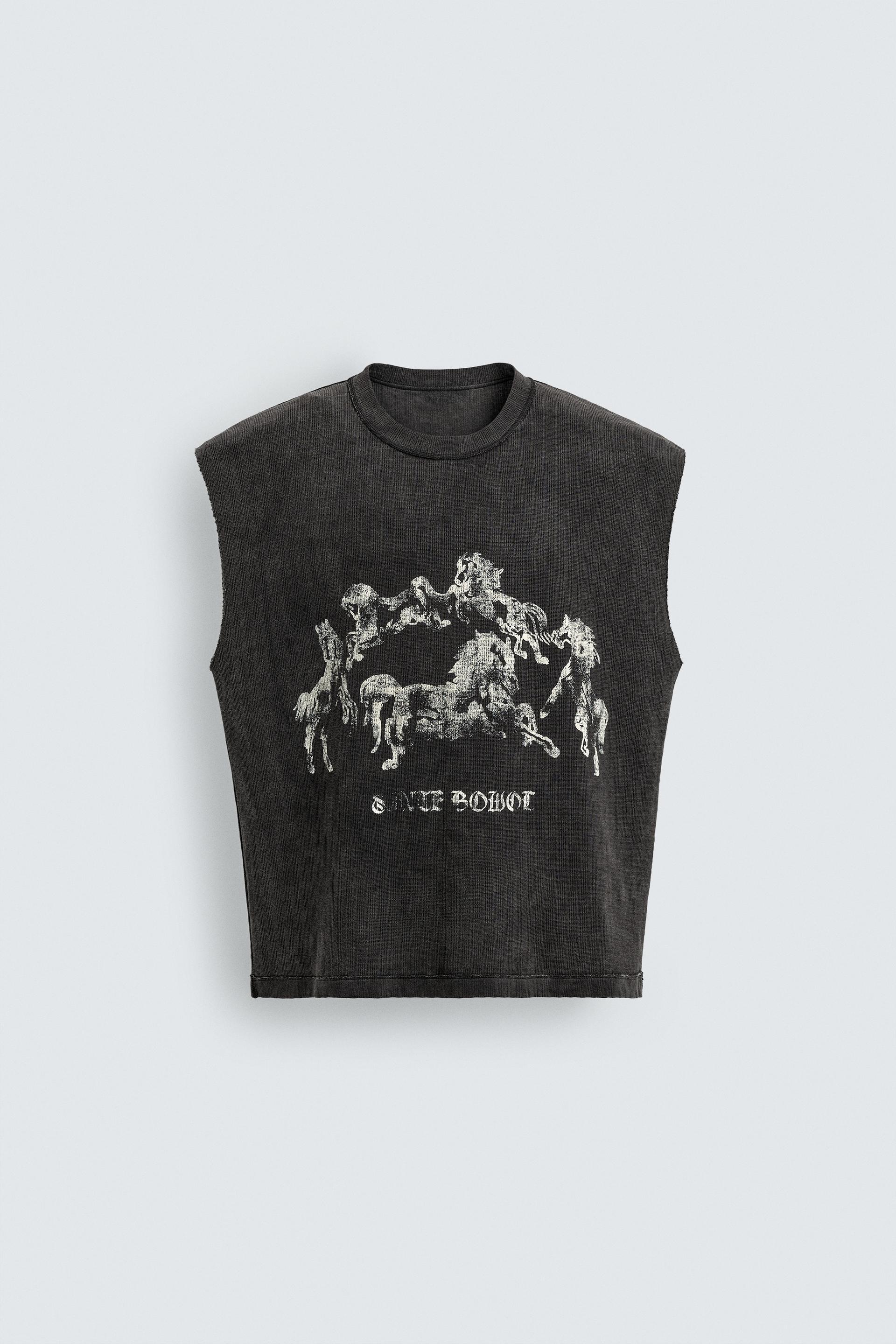 HORSE PRINT KNIT TANK TOP by ZARA