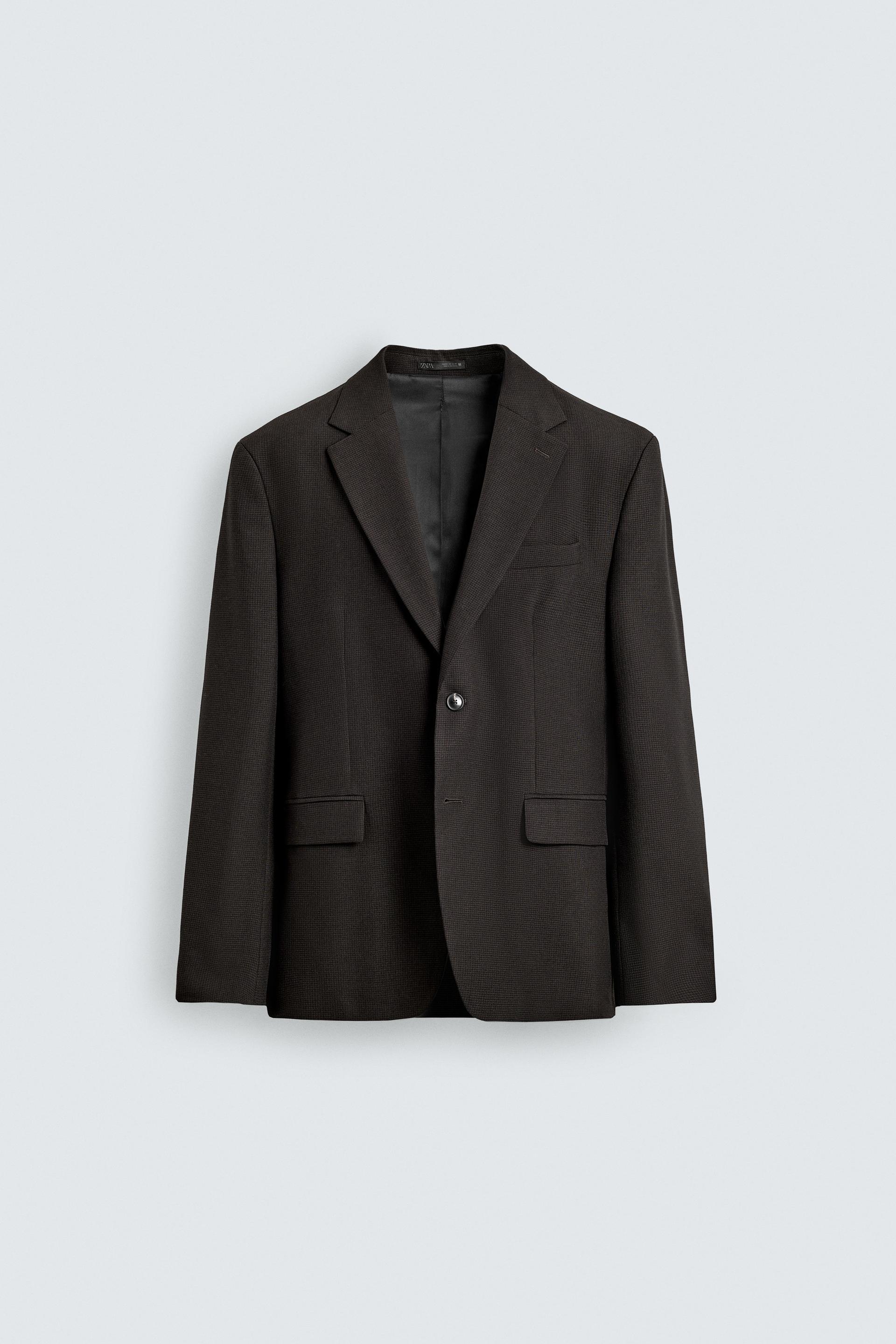 HOUNDSTOOTH SUIT JACKET by ZARA