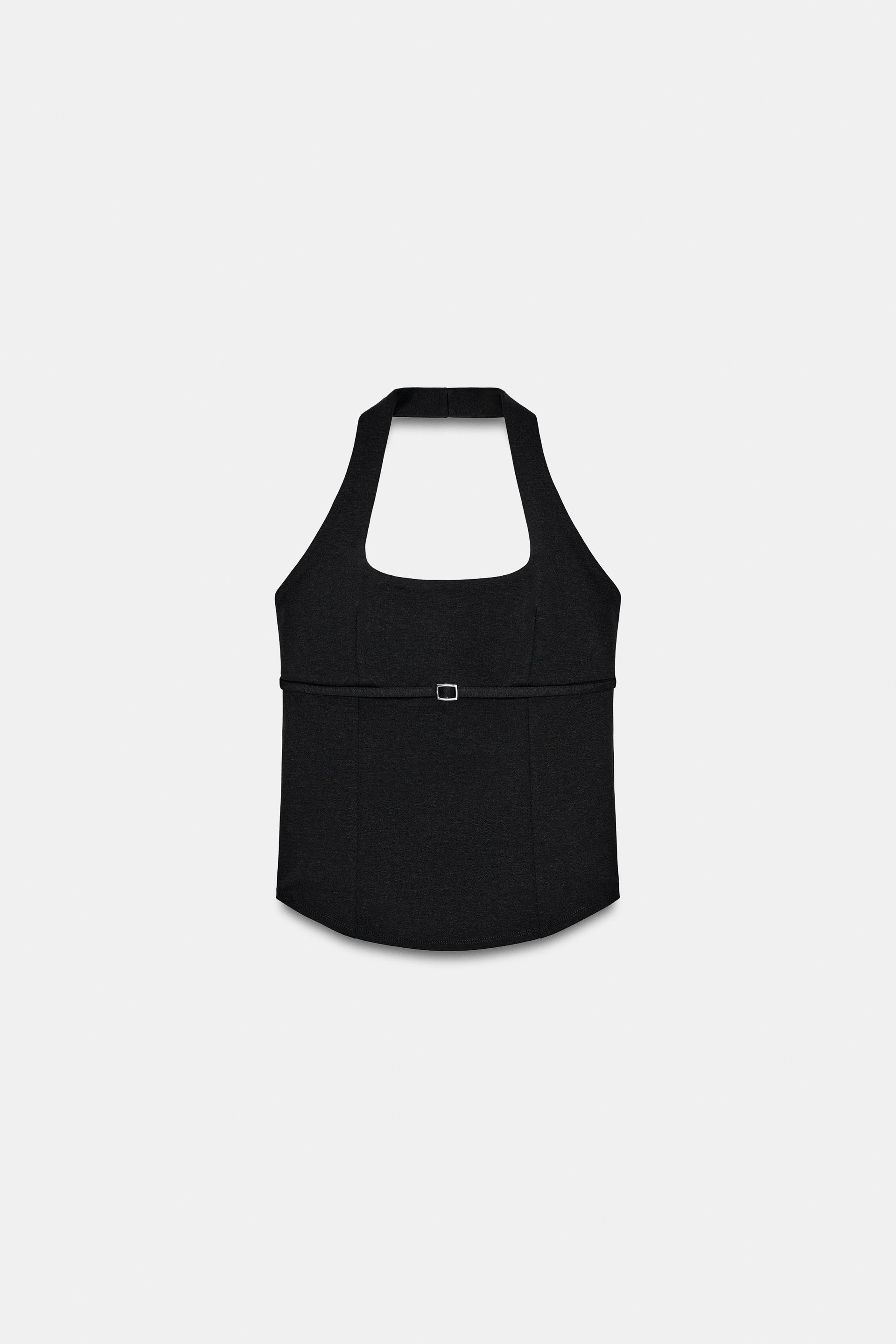 INTERLOCK HALTER TOP by ZARA