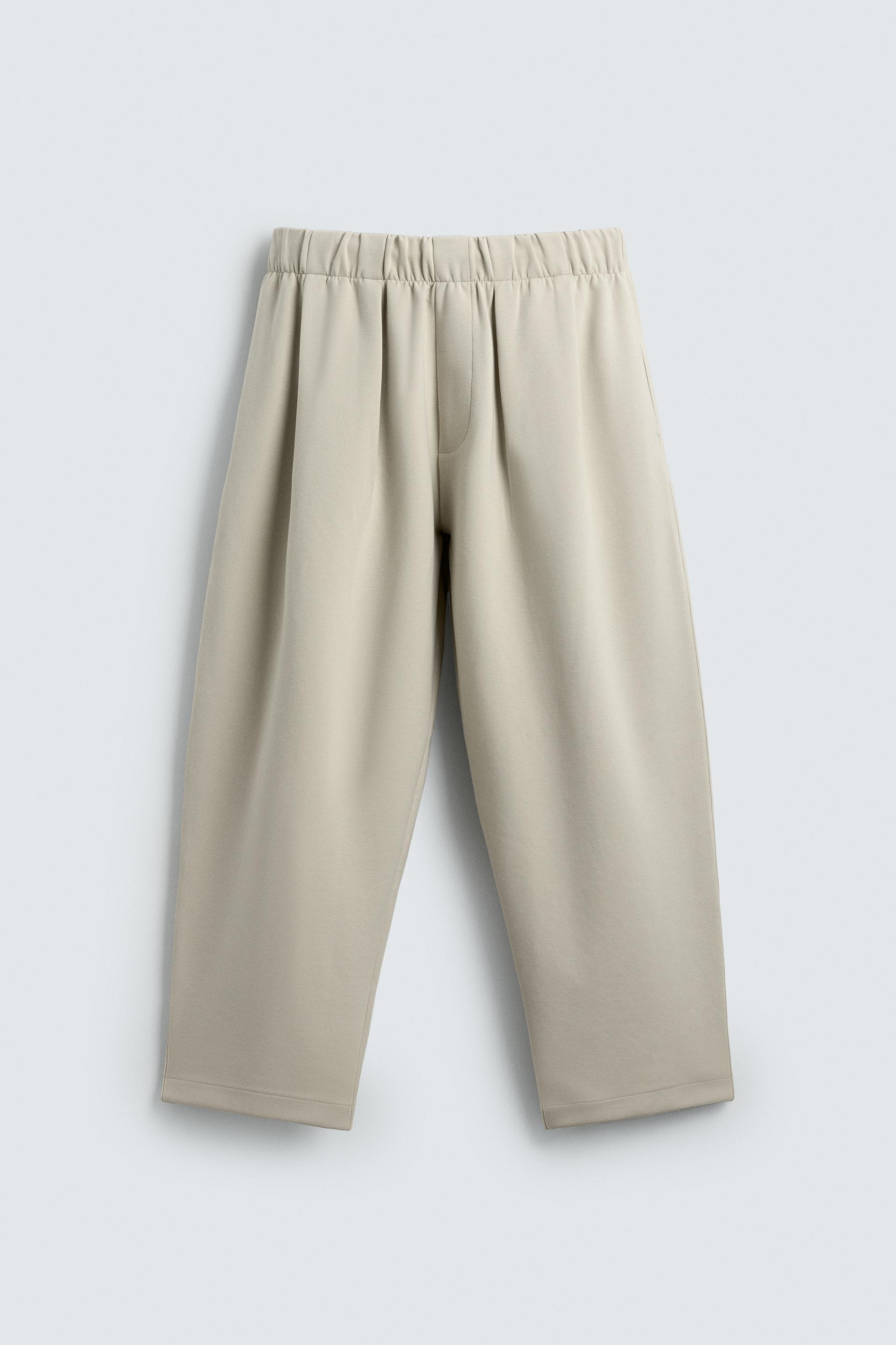 INTERLOCK PLEATED PANTS by ZARA