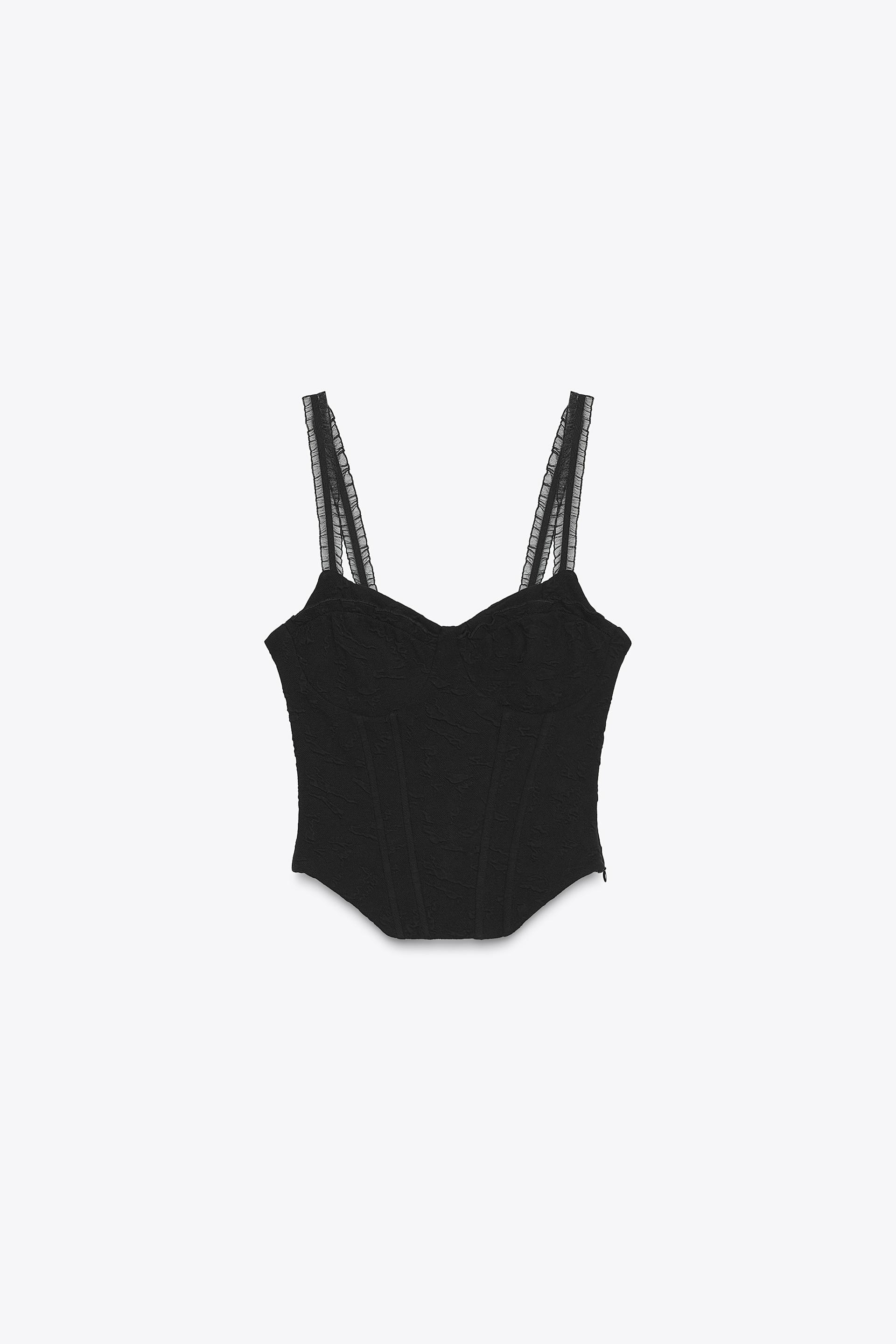 JACQUARD CORSET TOP by ZARA