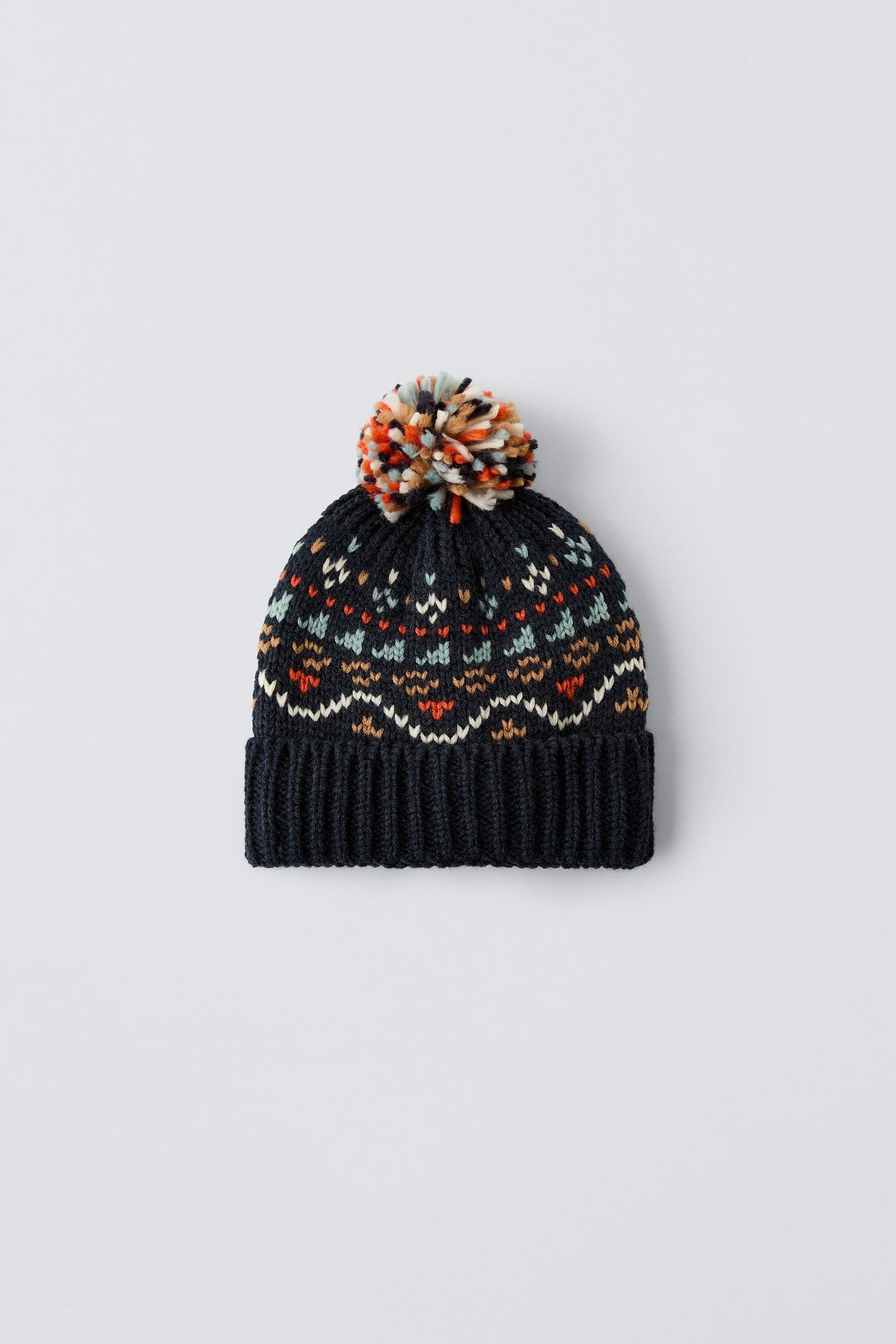 JACQUARD KNIT HAT by ZARA