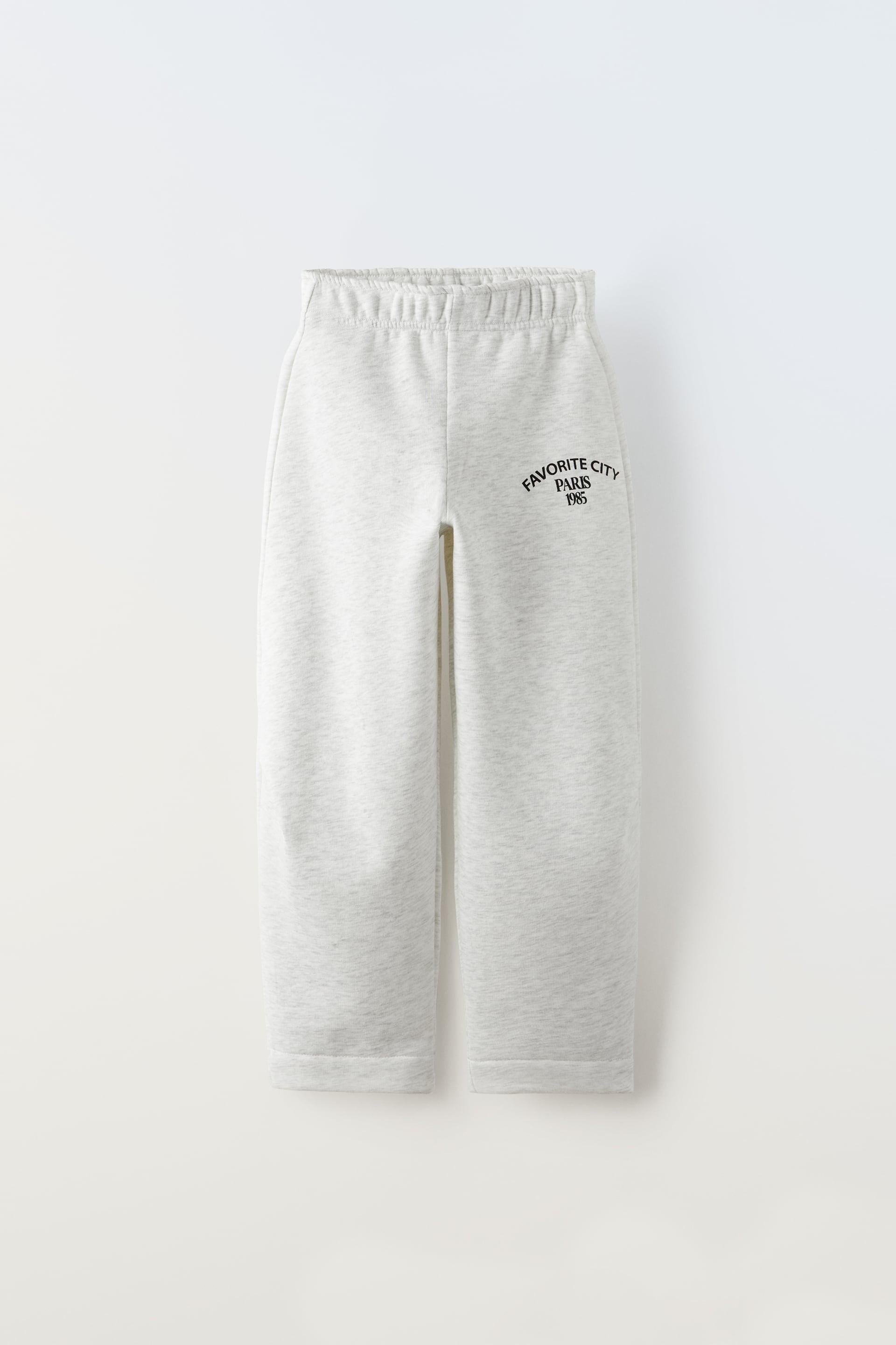JOGGING TROUSERS WITH SLOGAN by ZARA