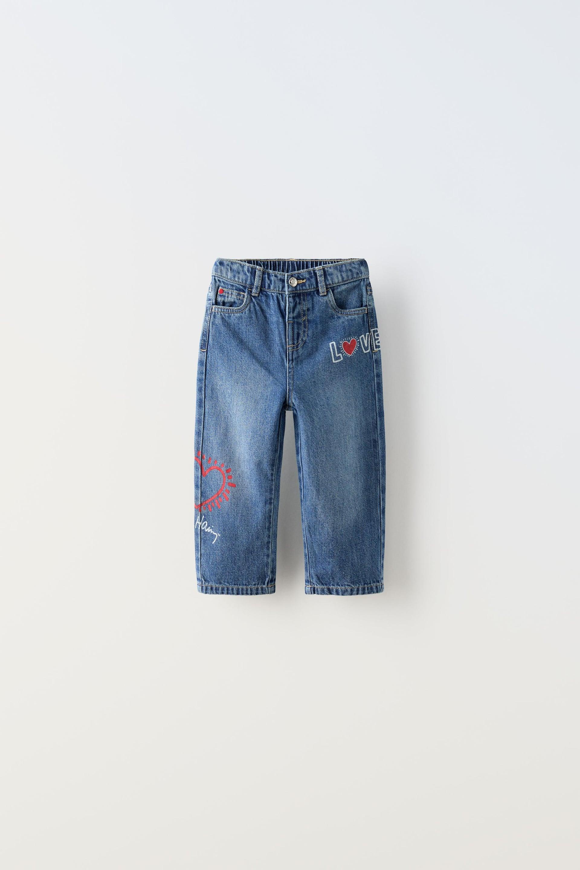 KEITH HARING ® STRAIGHT-CUT JEANS by ZARA