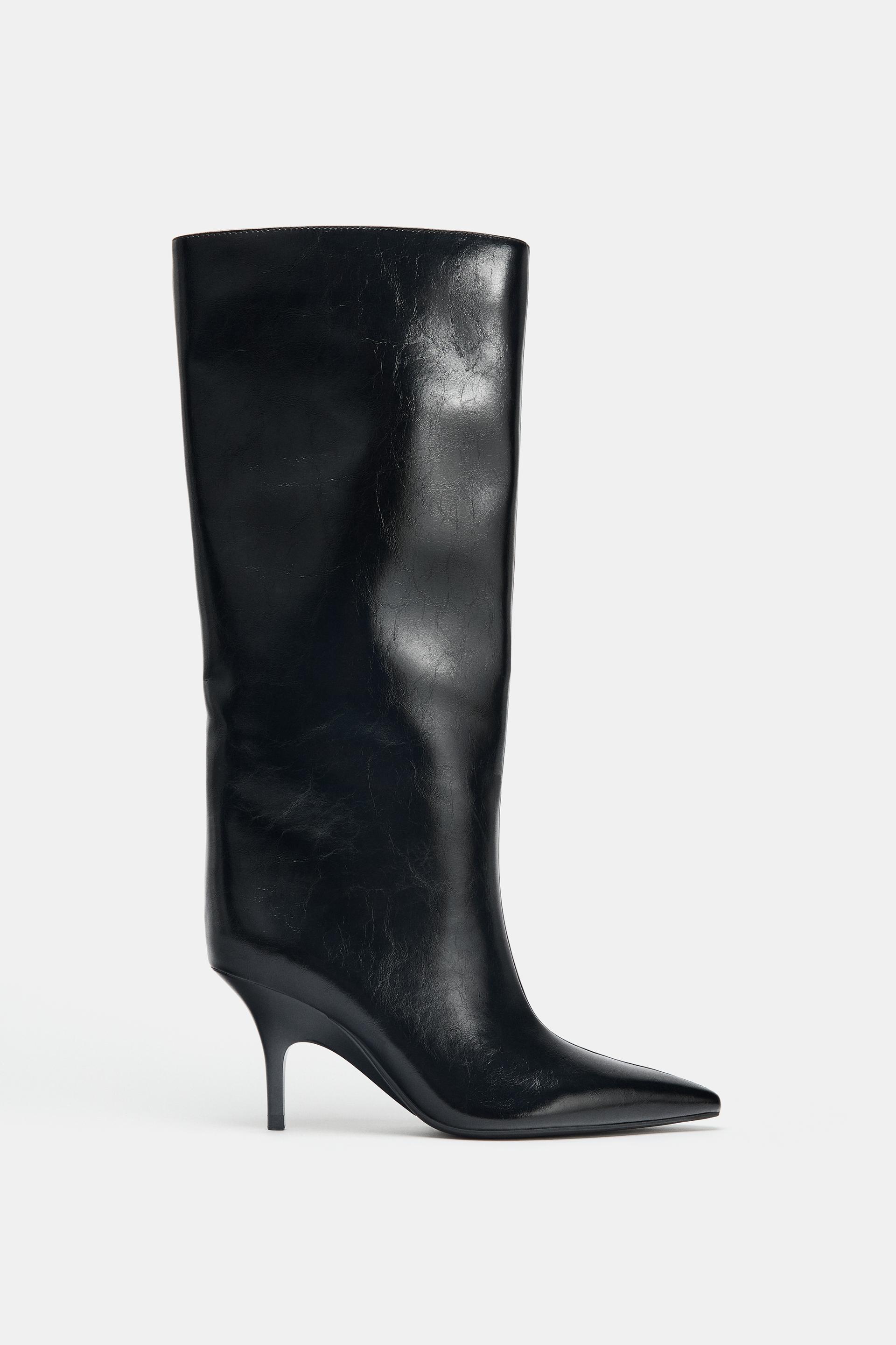 KITTEN HEEL HIGH BOOTS by ZARA