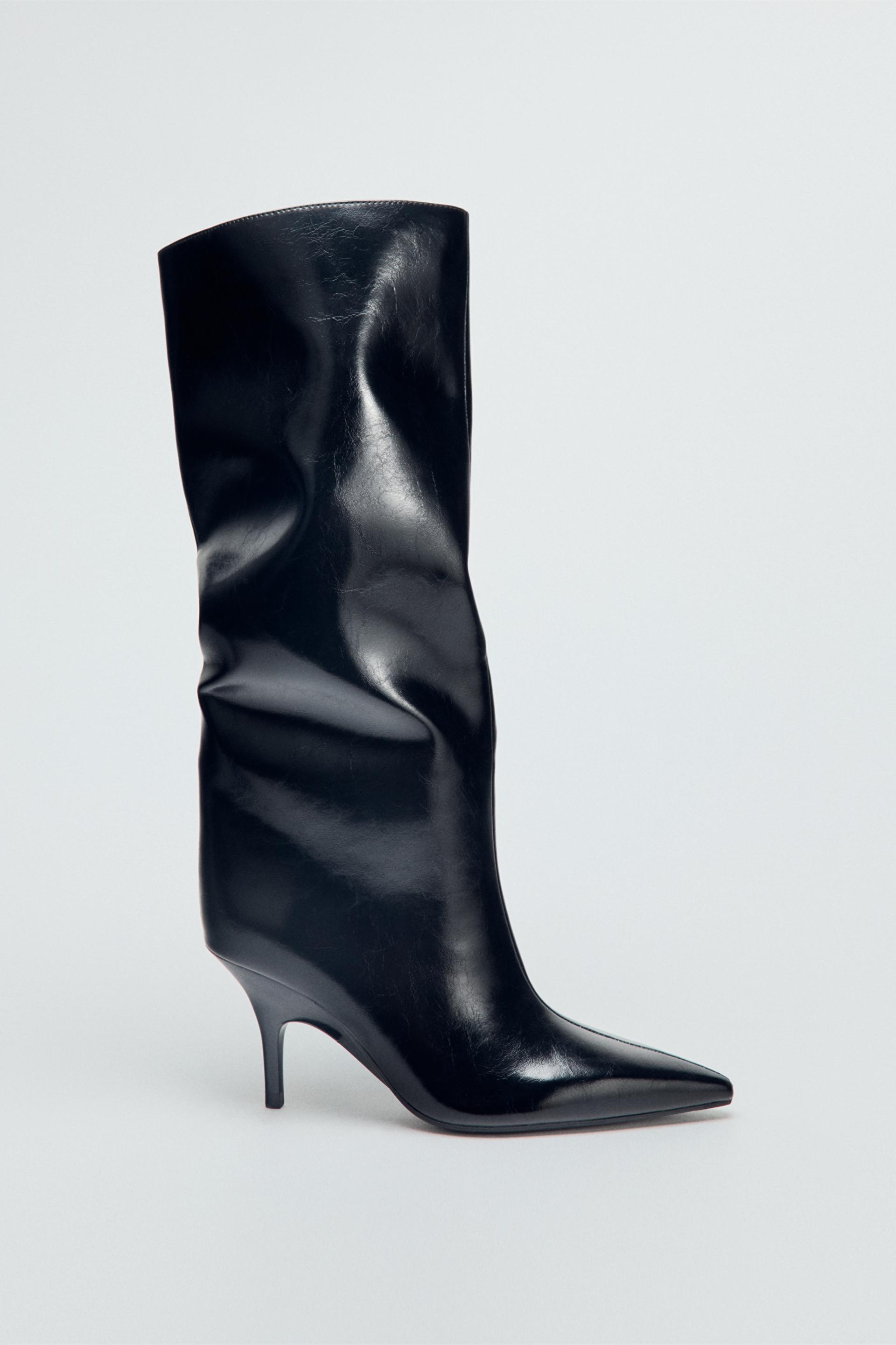 KITTEN HEEL HIGH BOOTS by ZARA
