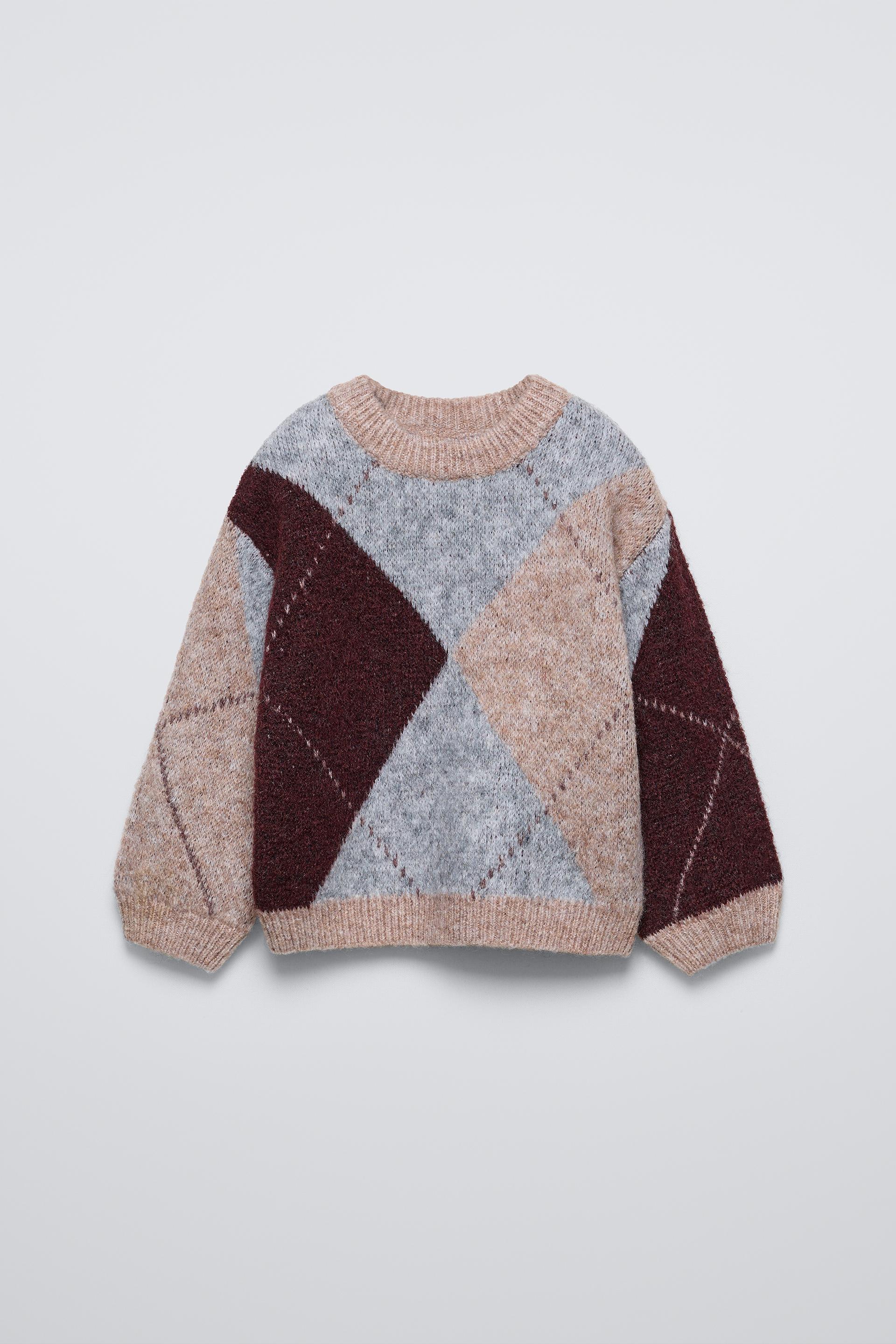 KNIT ARGYLE SWEATER by ZARA