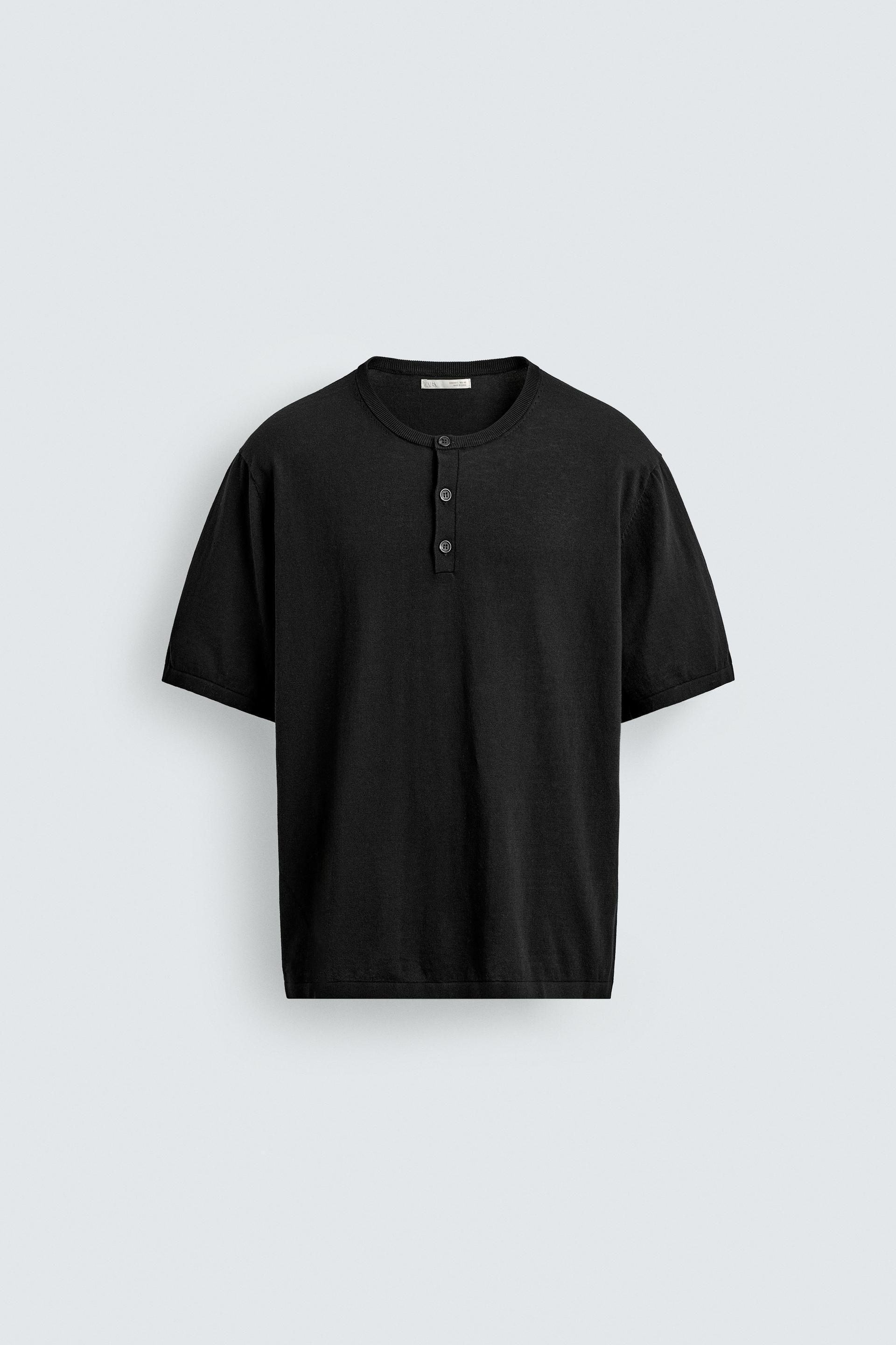 KNIT HENLEY SHIRT by ZARA