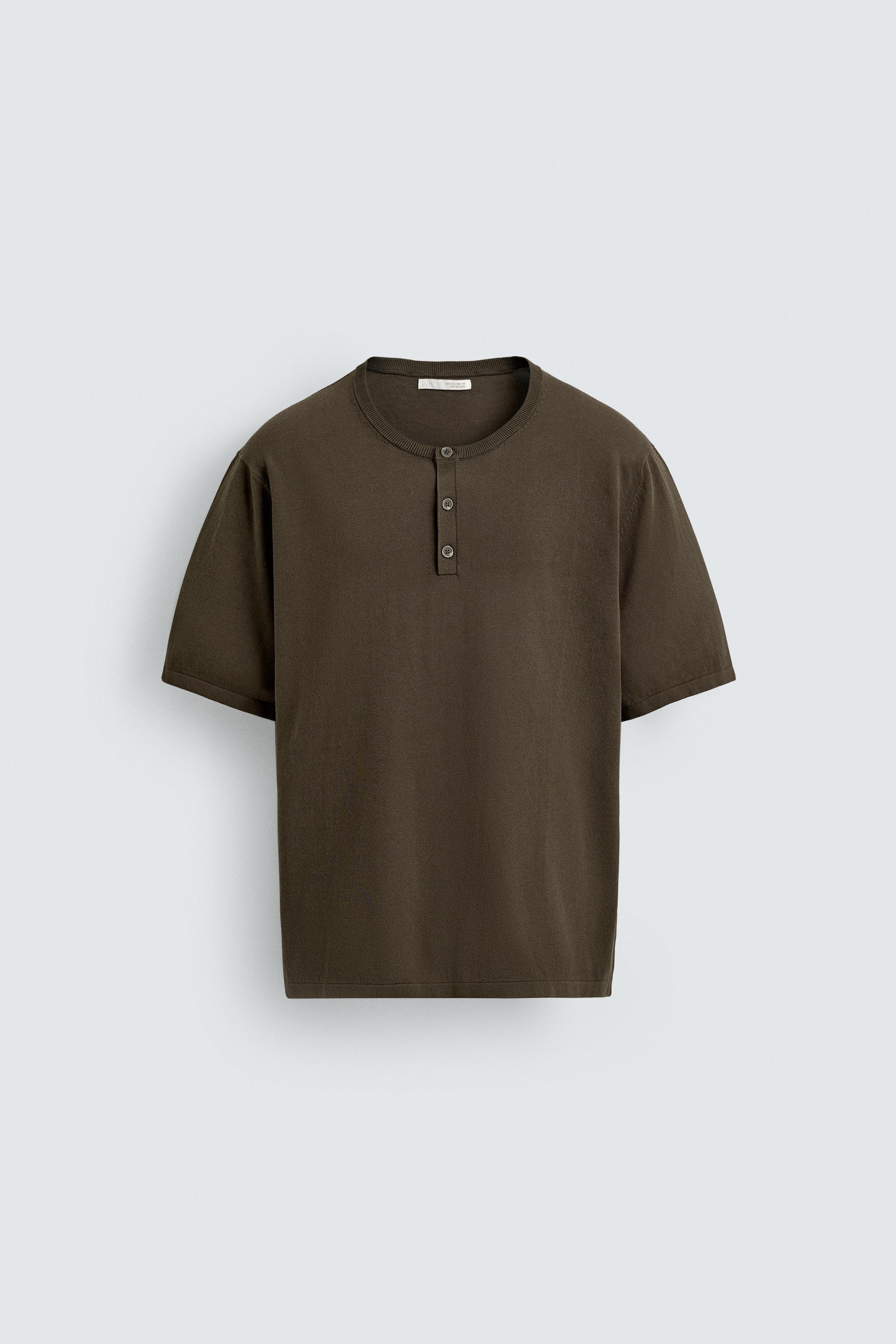 KNIT HENLEY SHIRT by ZARA