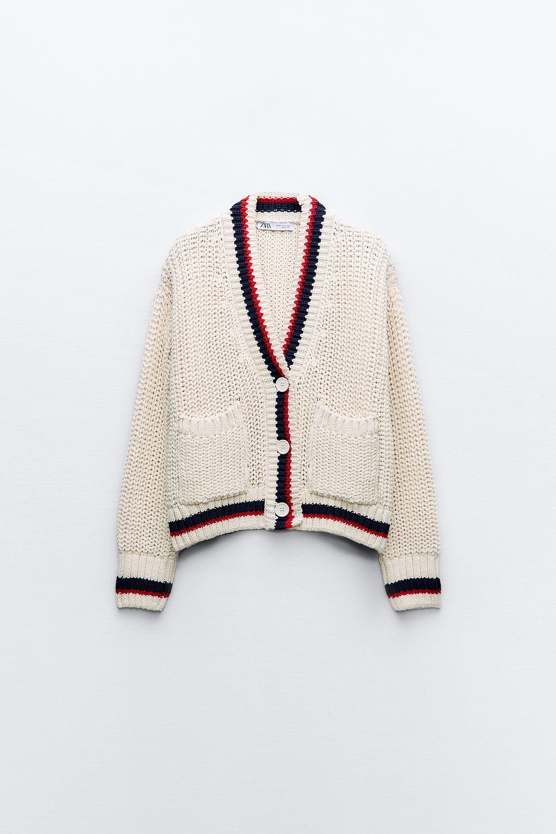 KNIT JACKET WITH PIPING by ZARA