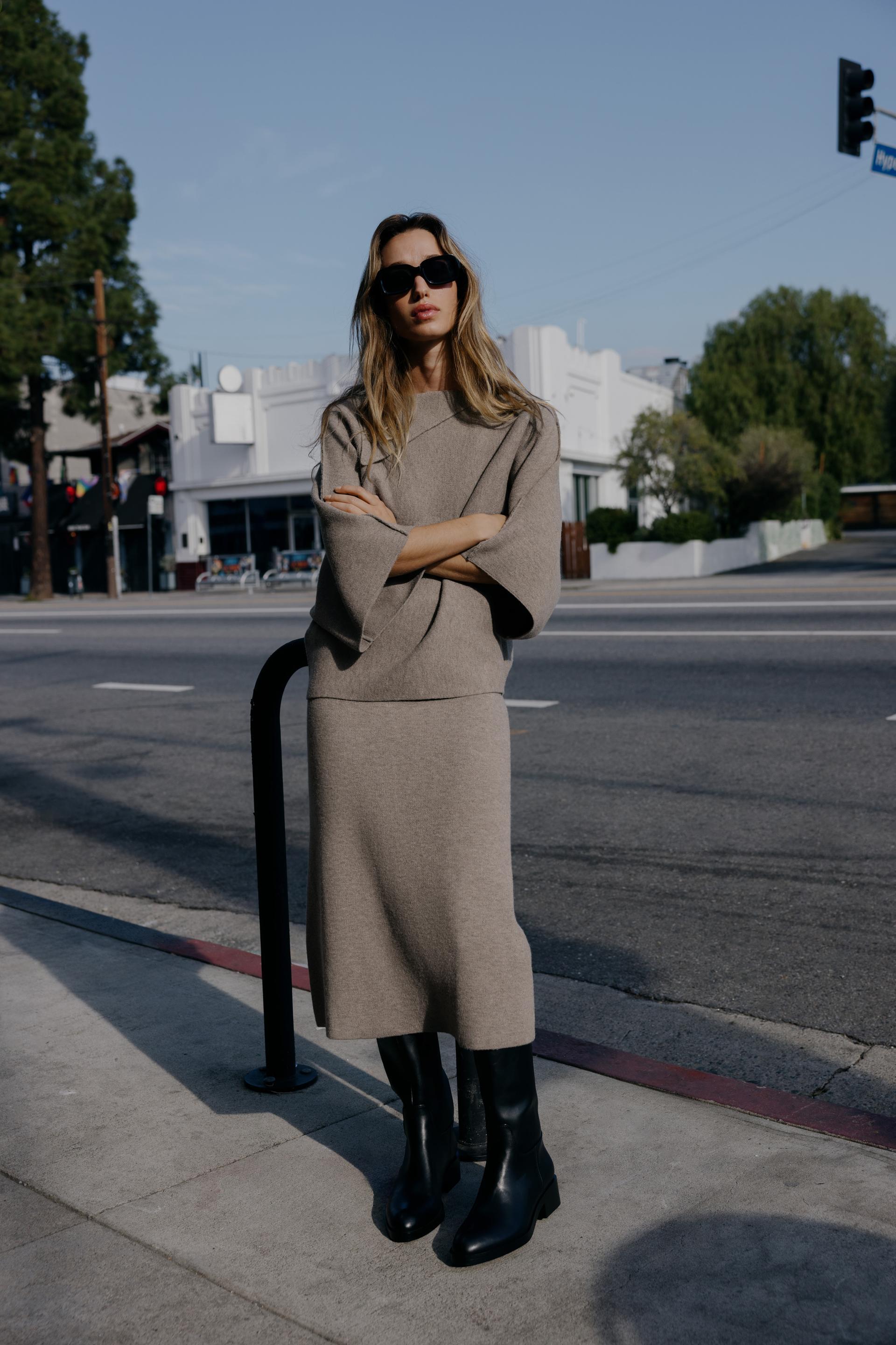 KNIT MIDI SKIRT by ZARA