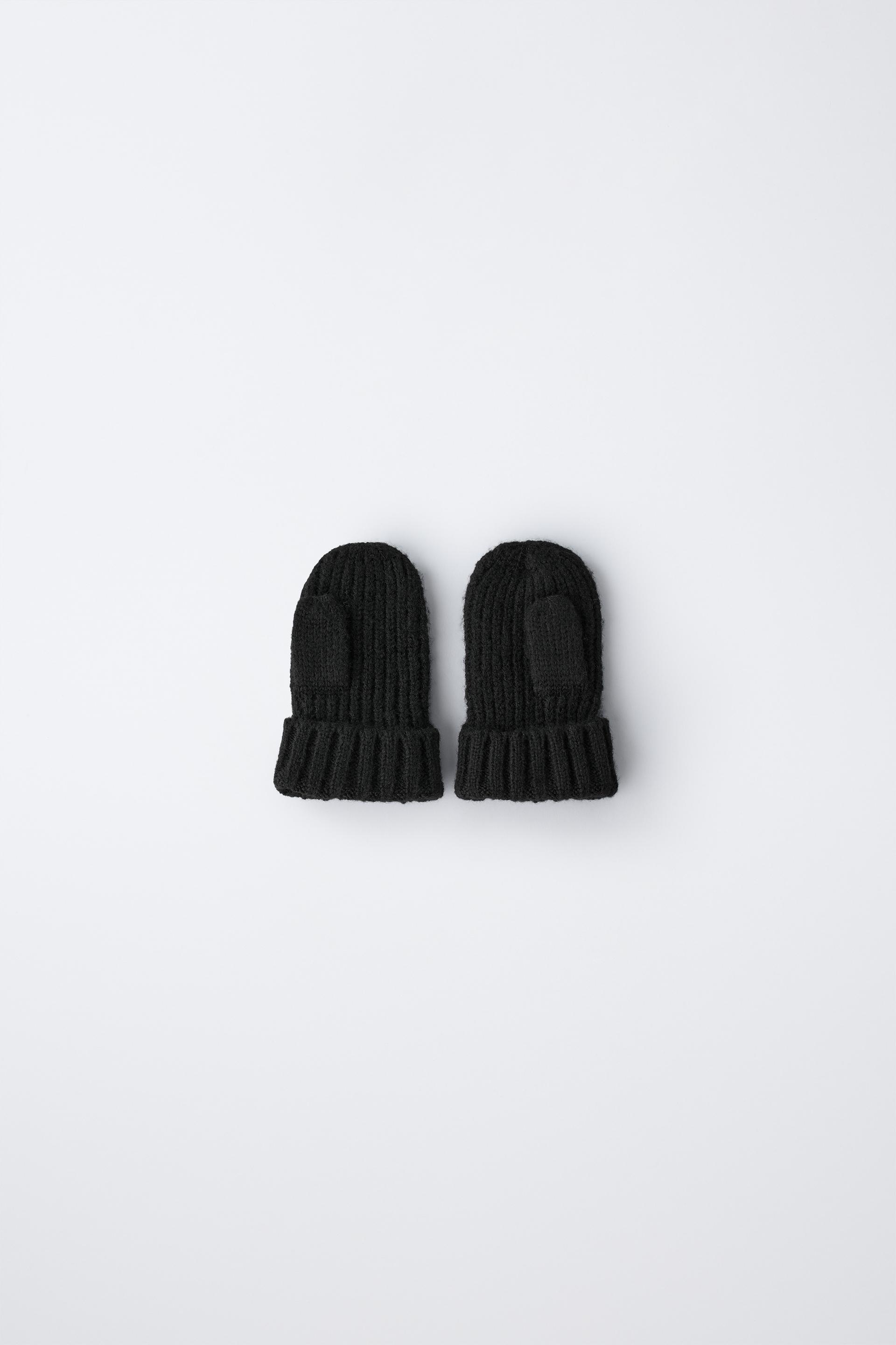 KNIT MITTENS by ZARA