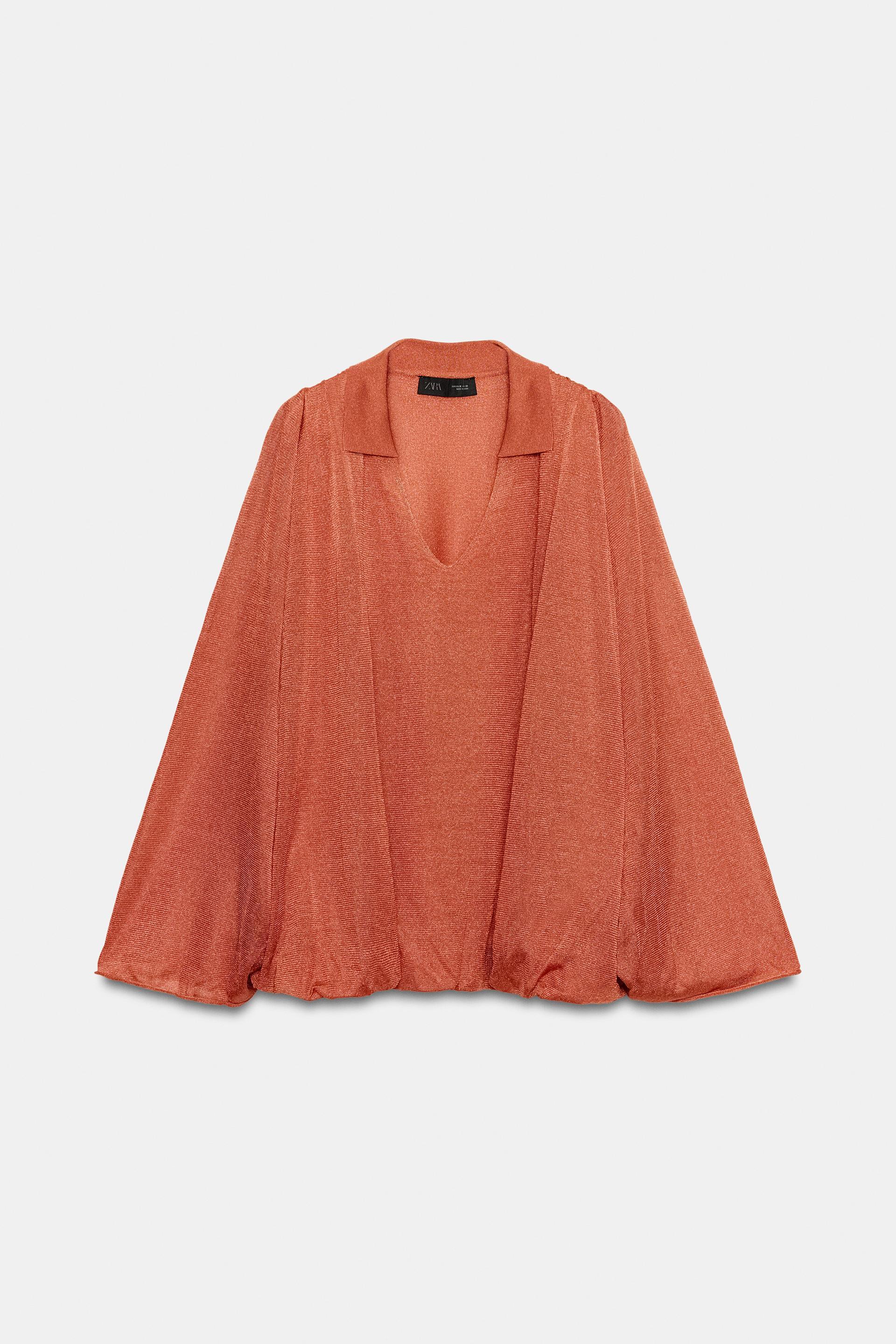 KNIT POLO NECK BLOUSE by ZARA