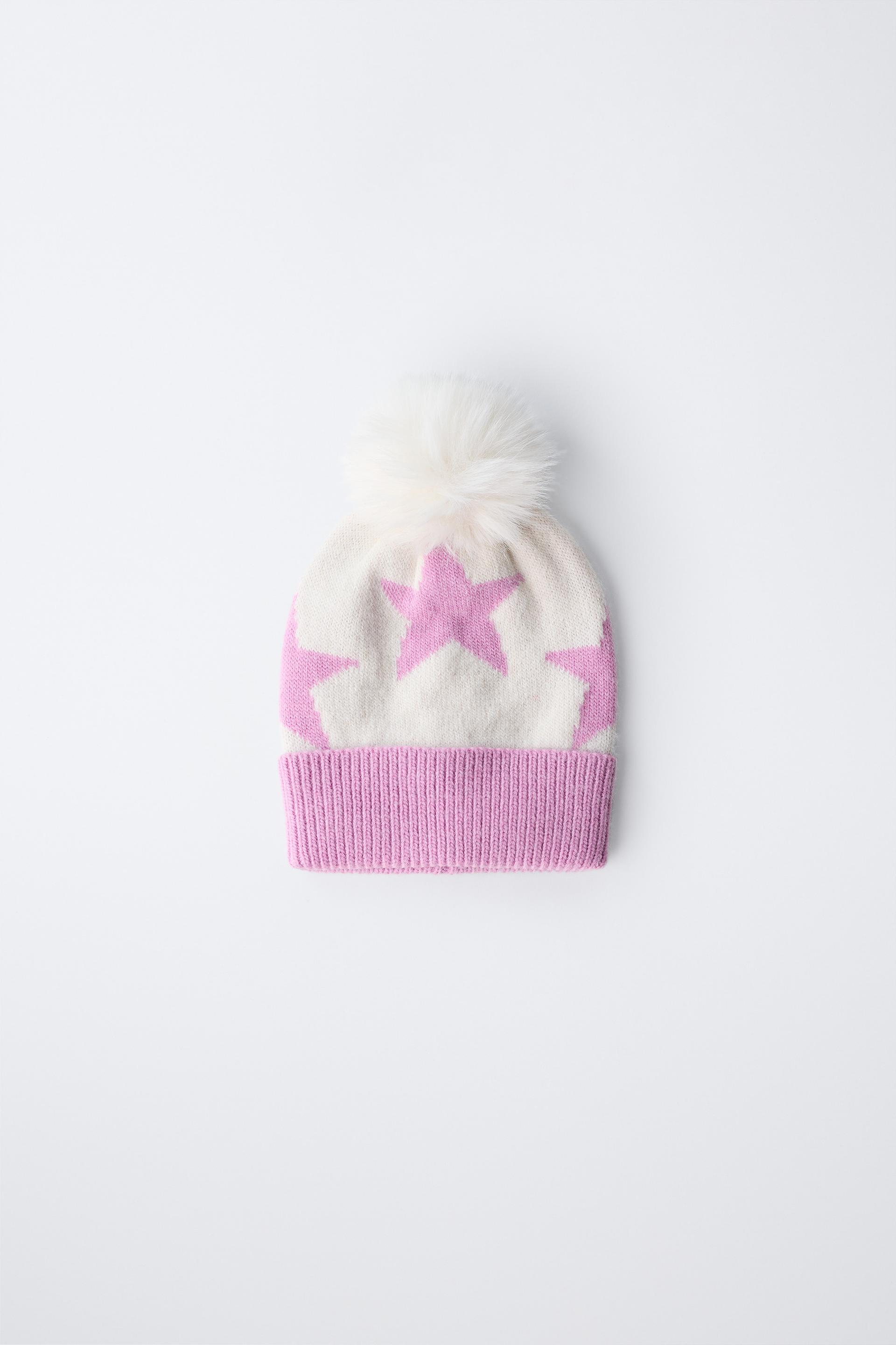 KNIT STAR POMPOM HAT SKI COLLECTION by ZARA