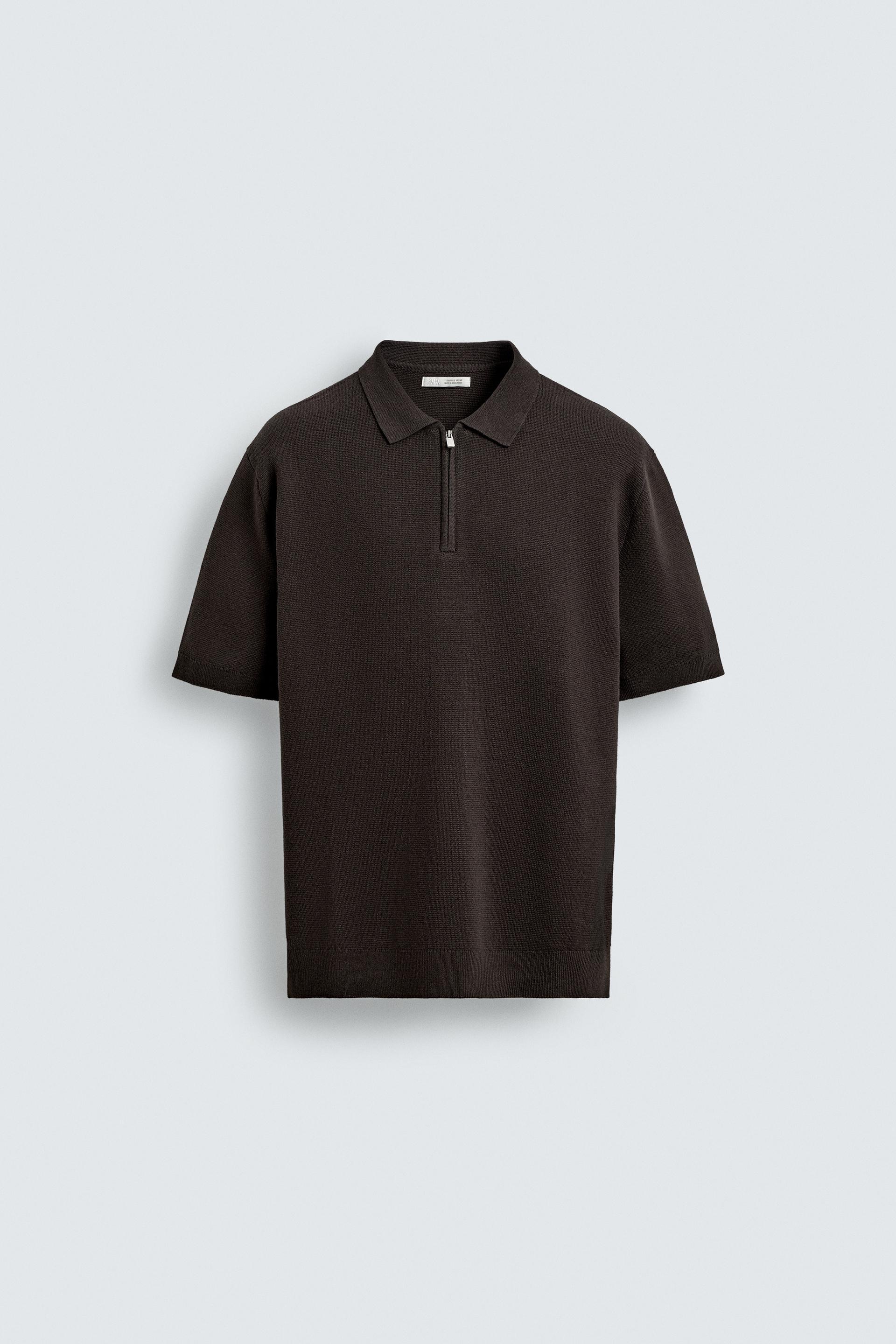 KNIT ZIP POLO SHIRT by ZARA