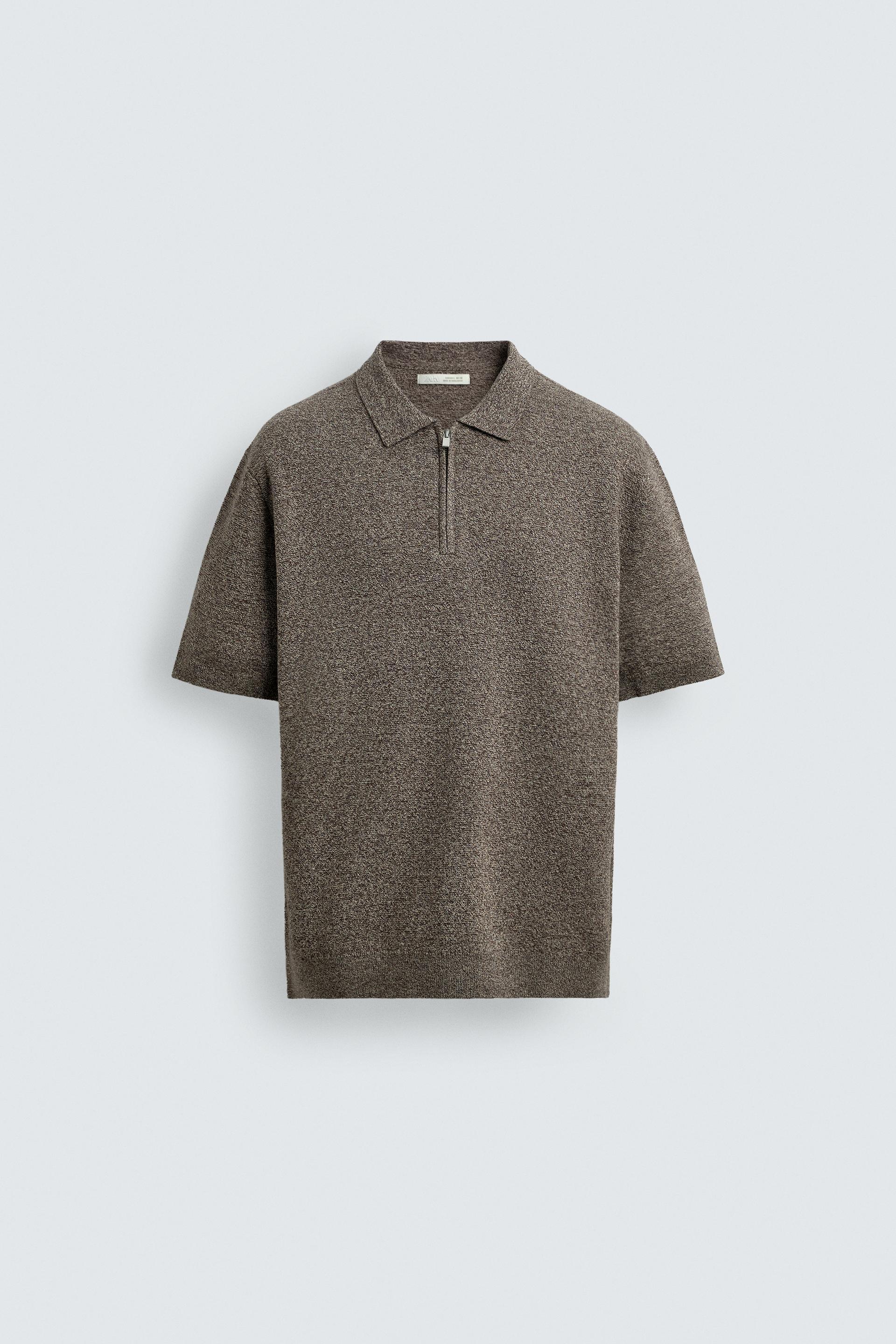 KNIT ZIP POLO SHIRT by ZARA