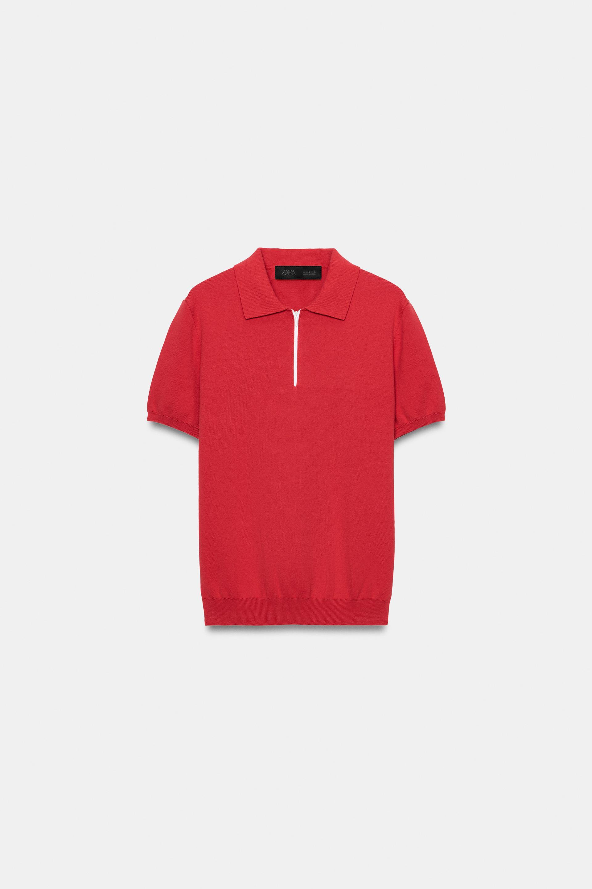 KNIT ZIP POLO SHIRT by ZARA