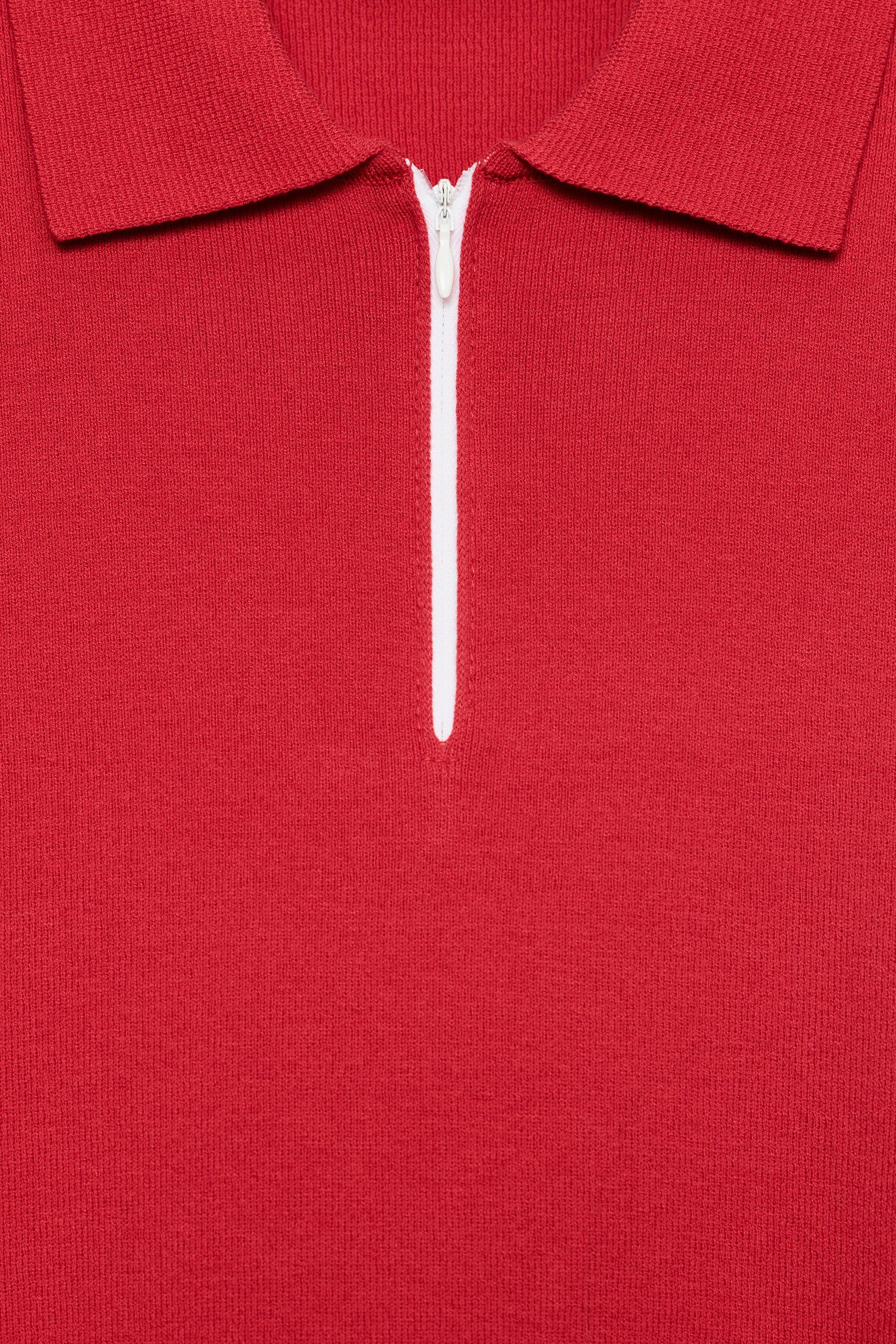 KNIT ZIP POLO SHIRT by ZARA