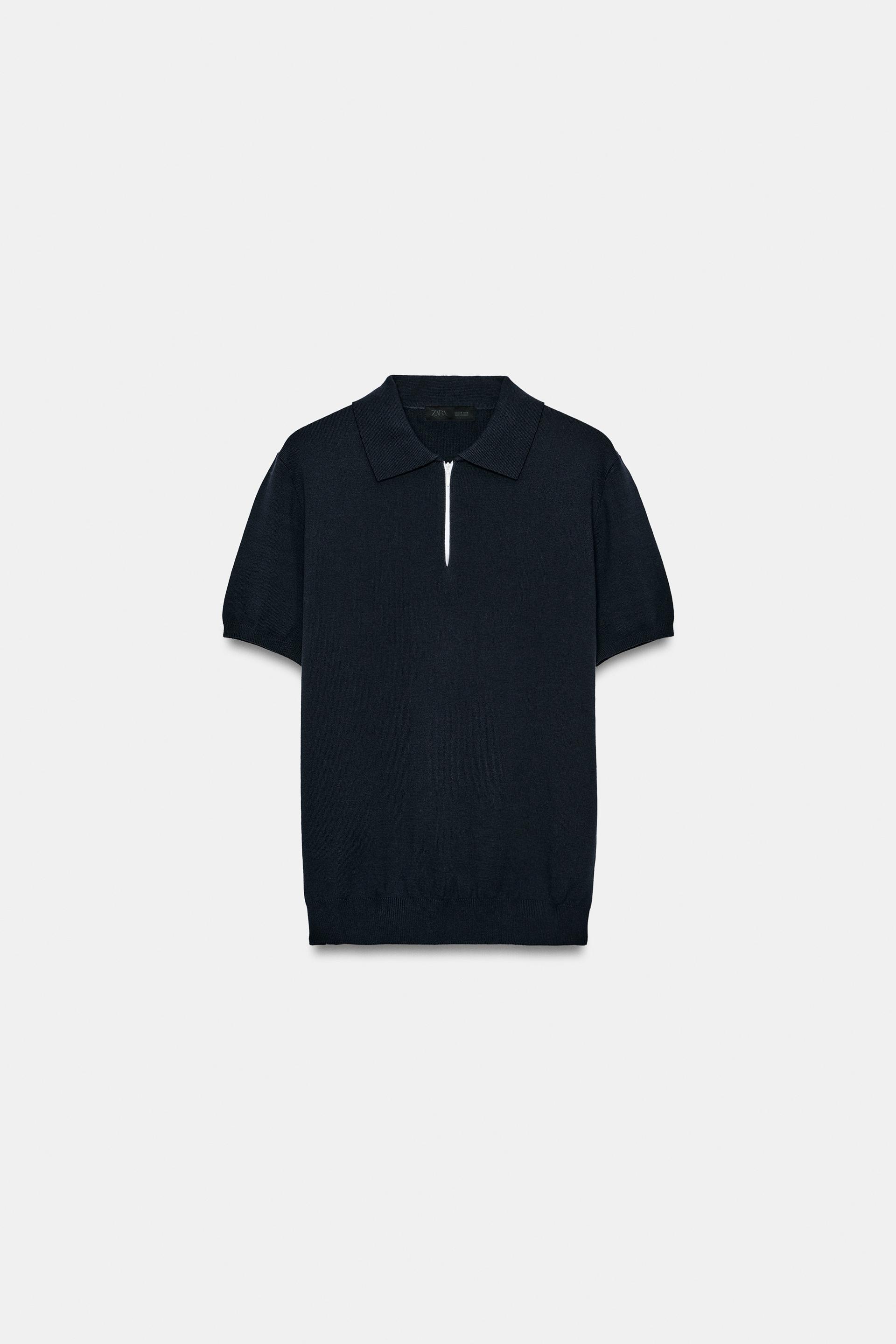 KNIT ZIP POLO SHIRT by ZARA