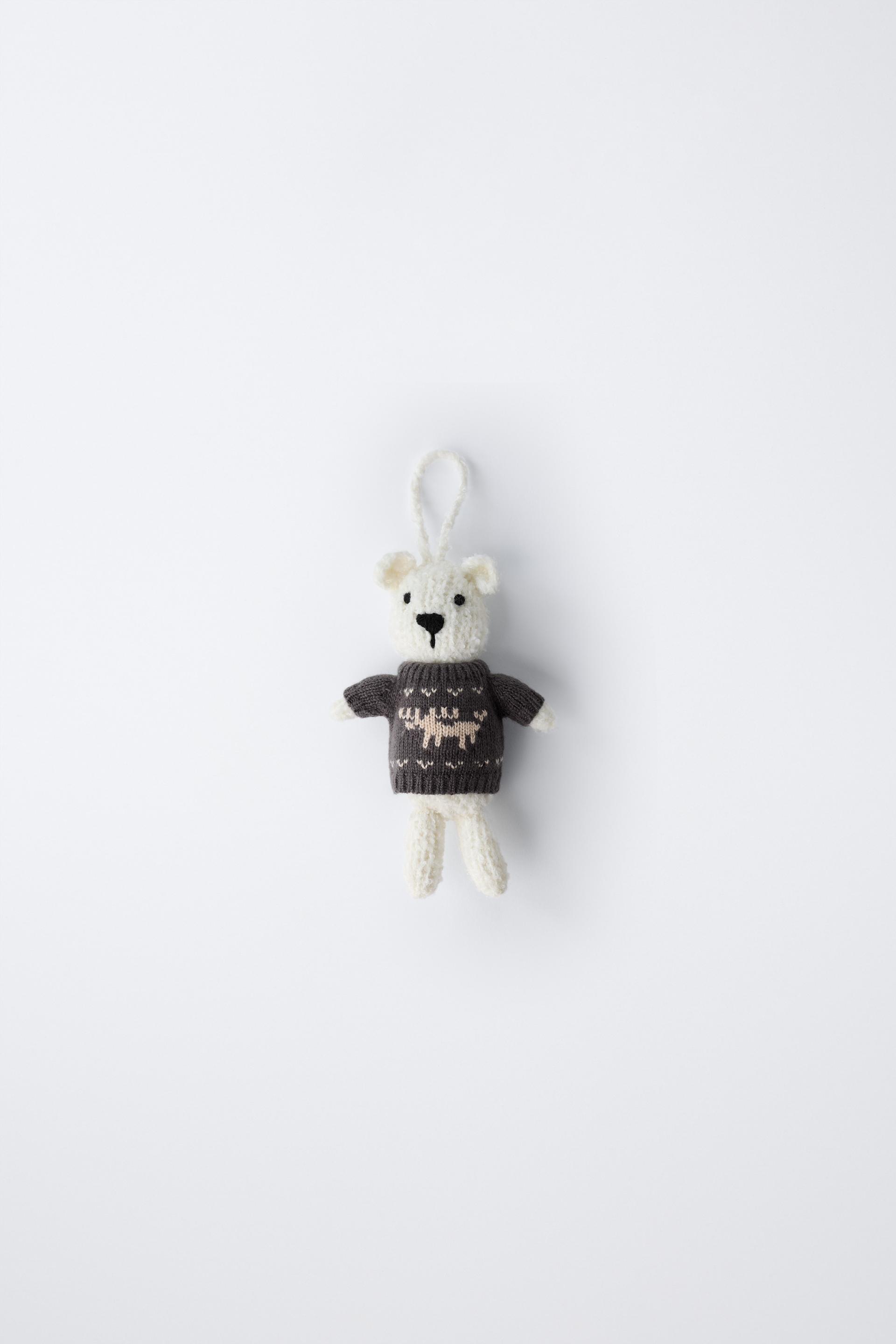 KNITTED BEAR ORNAMENT by ZARA