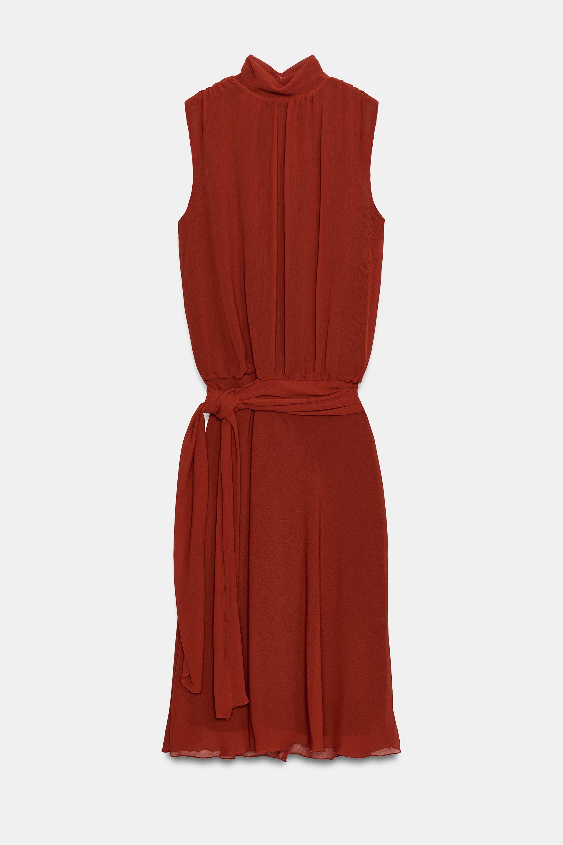 KNOTTED MIDI DRESS by ZARA