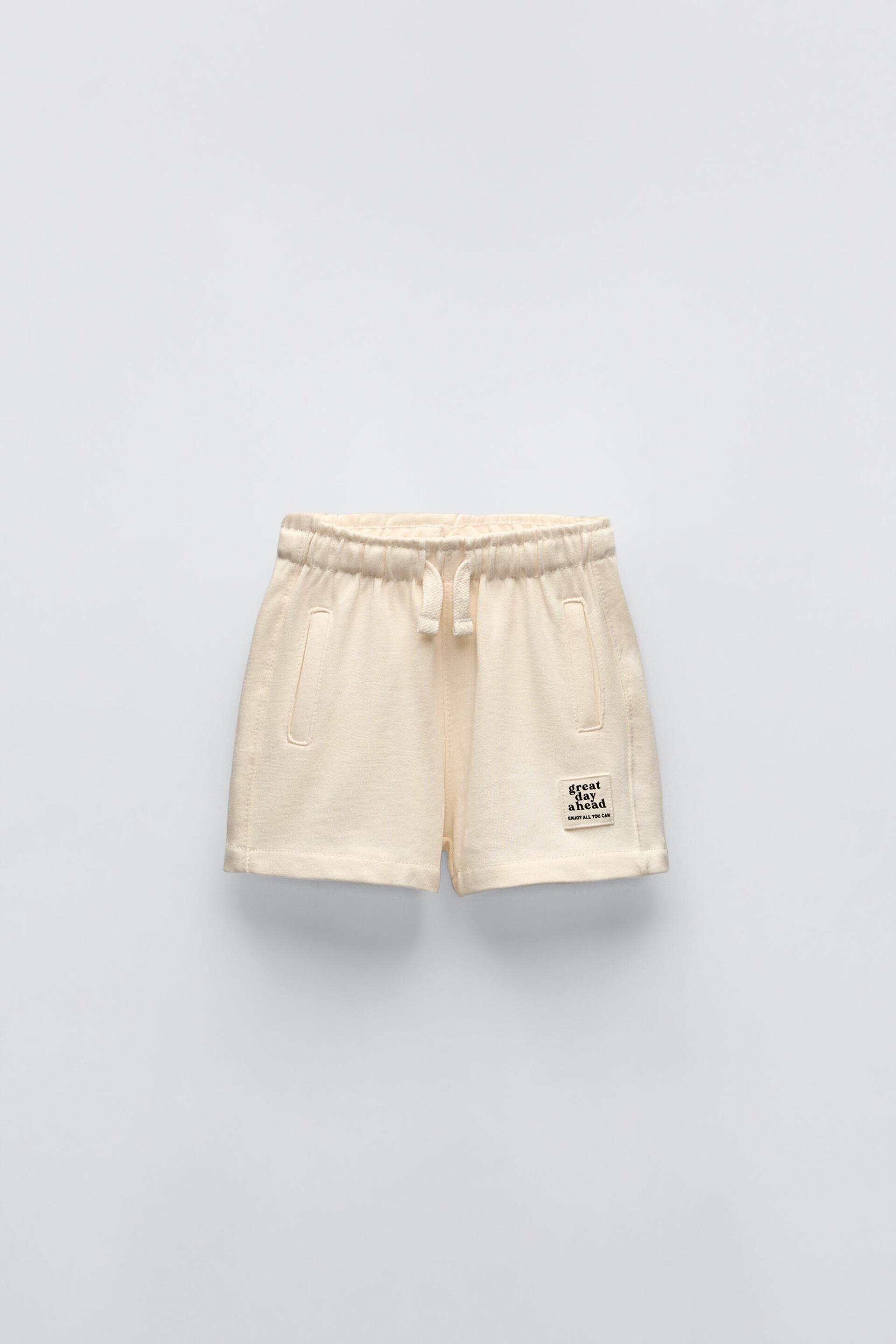 LABEL TRIM PLUSH SHORTS by ZARA