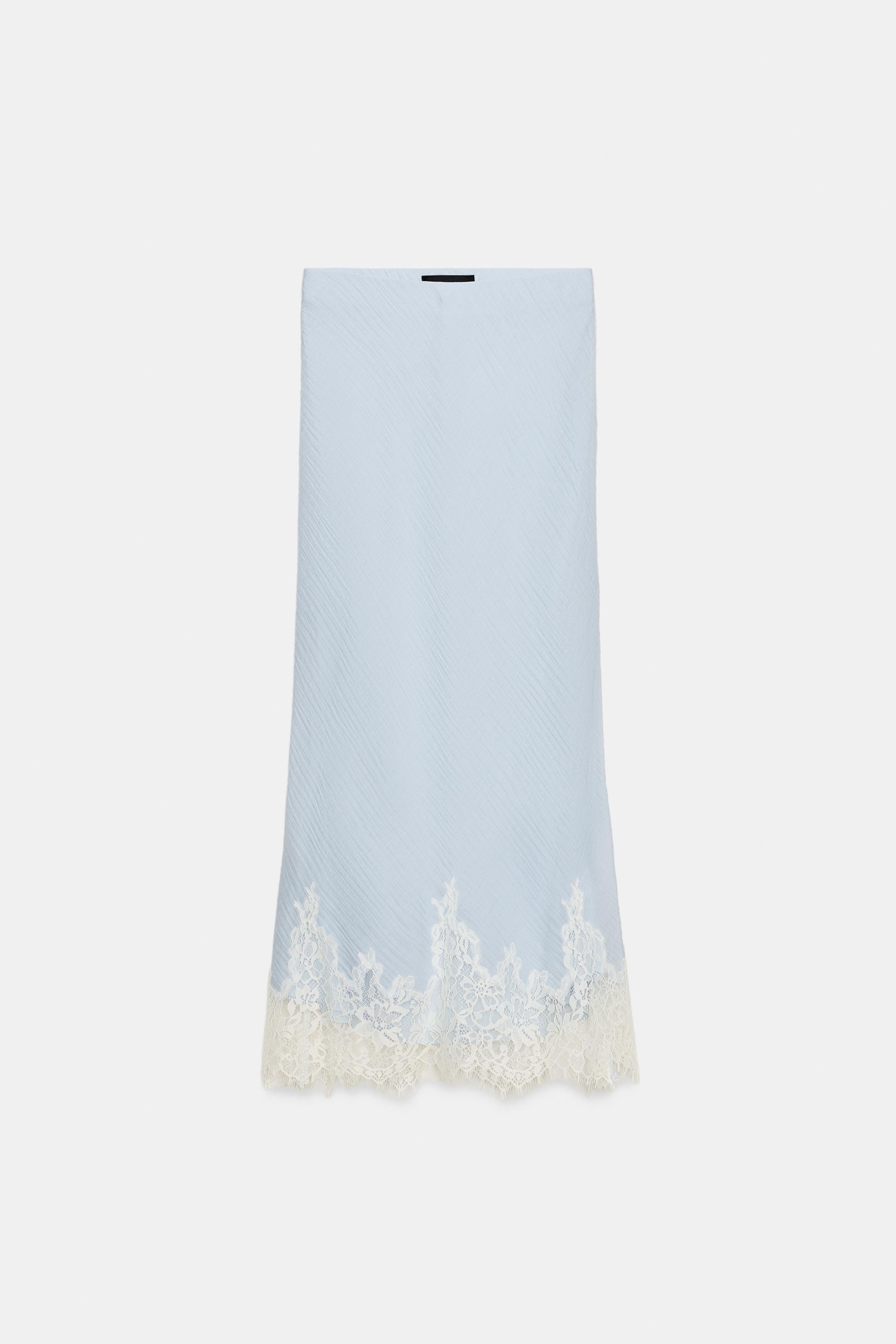 LACE MIDI SKIRT by ZARA