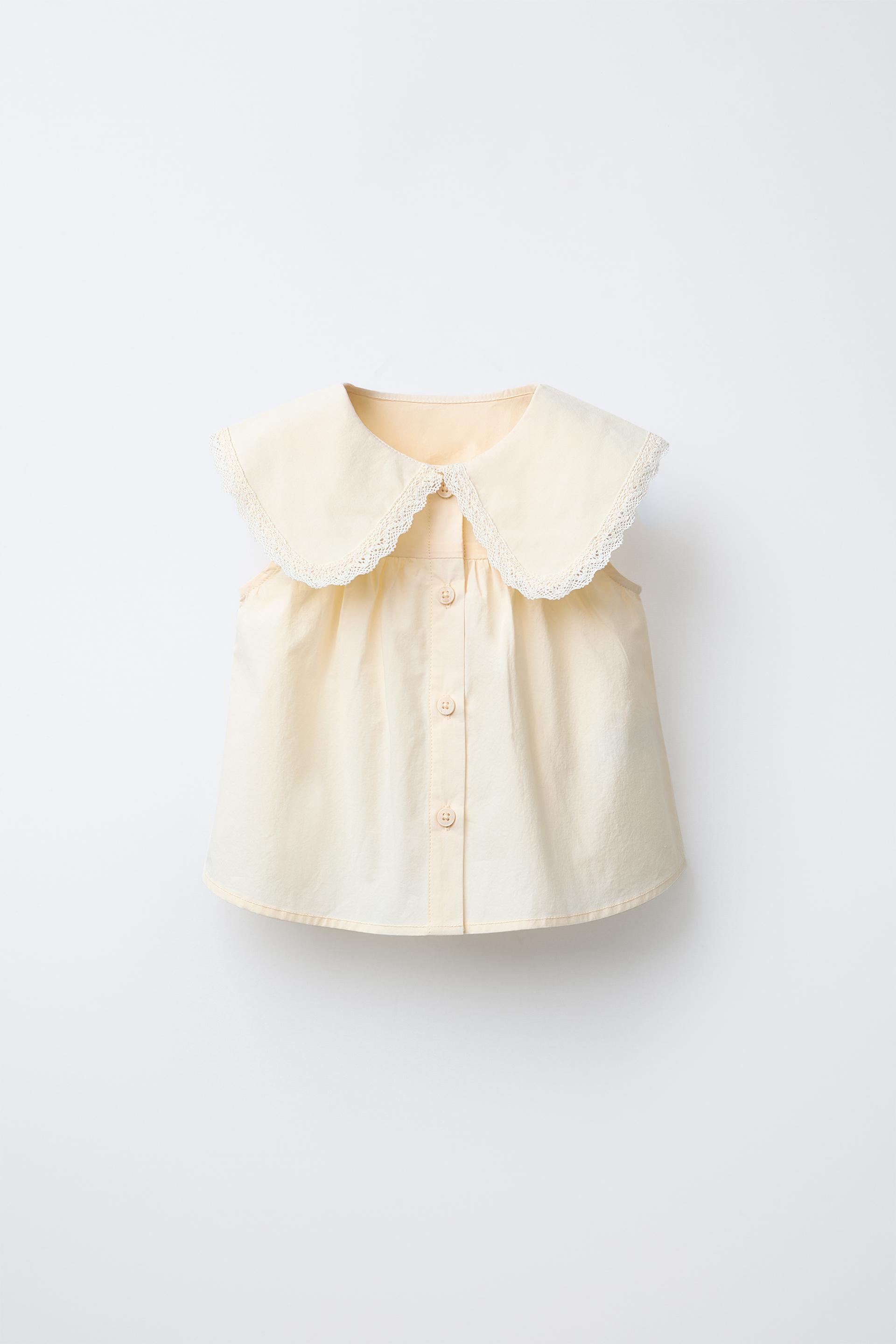 LACE POPLIN SHIRT by ZARA
