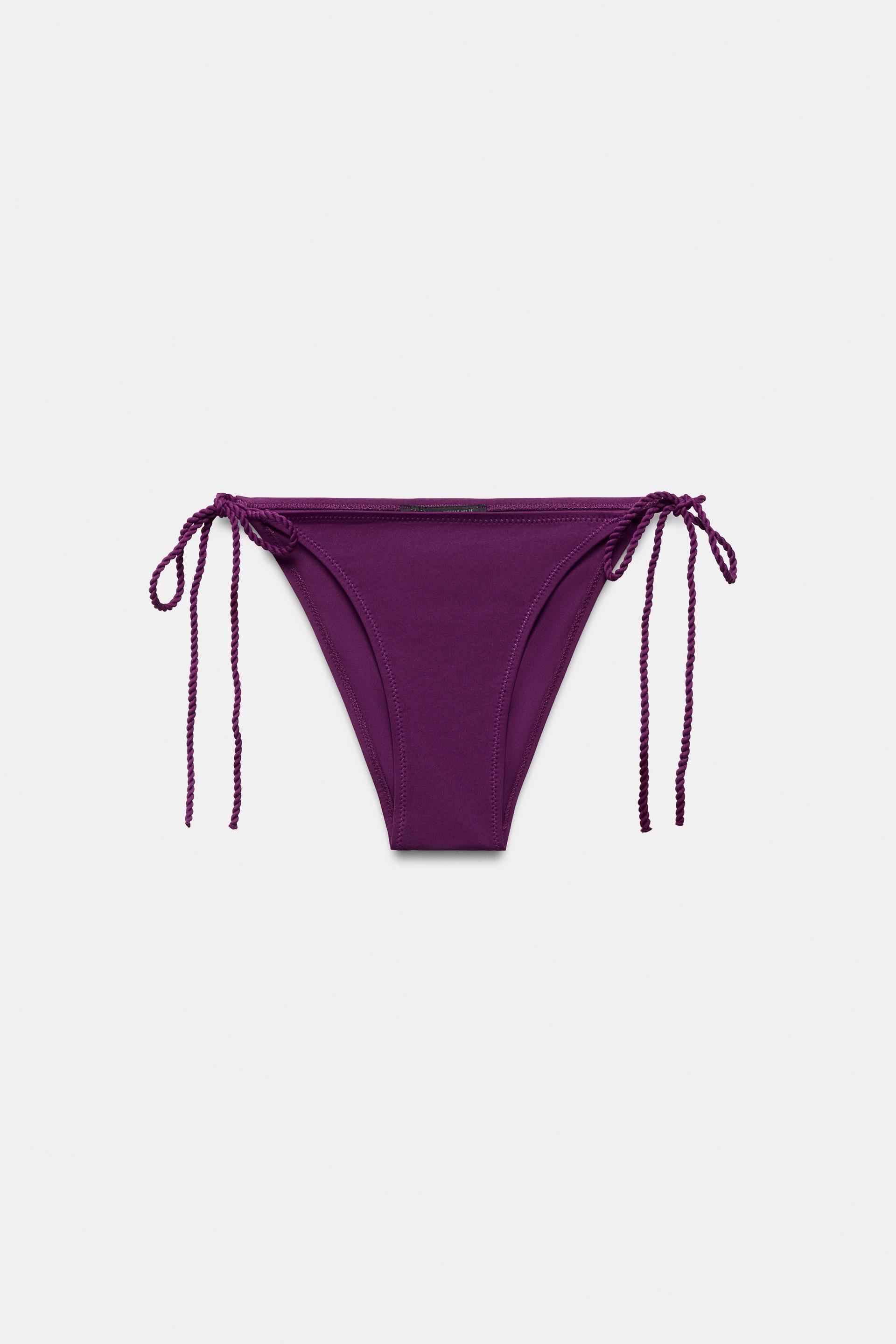LACE-UP STRAP BIKINI BOTTOMS by ZARA