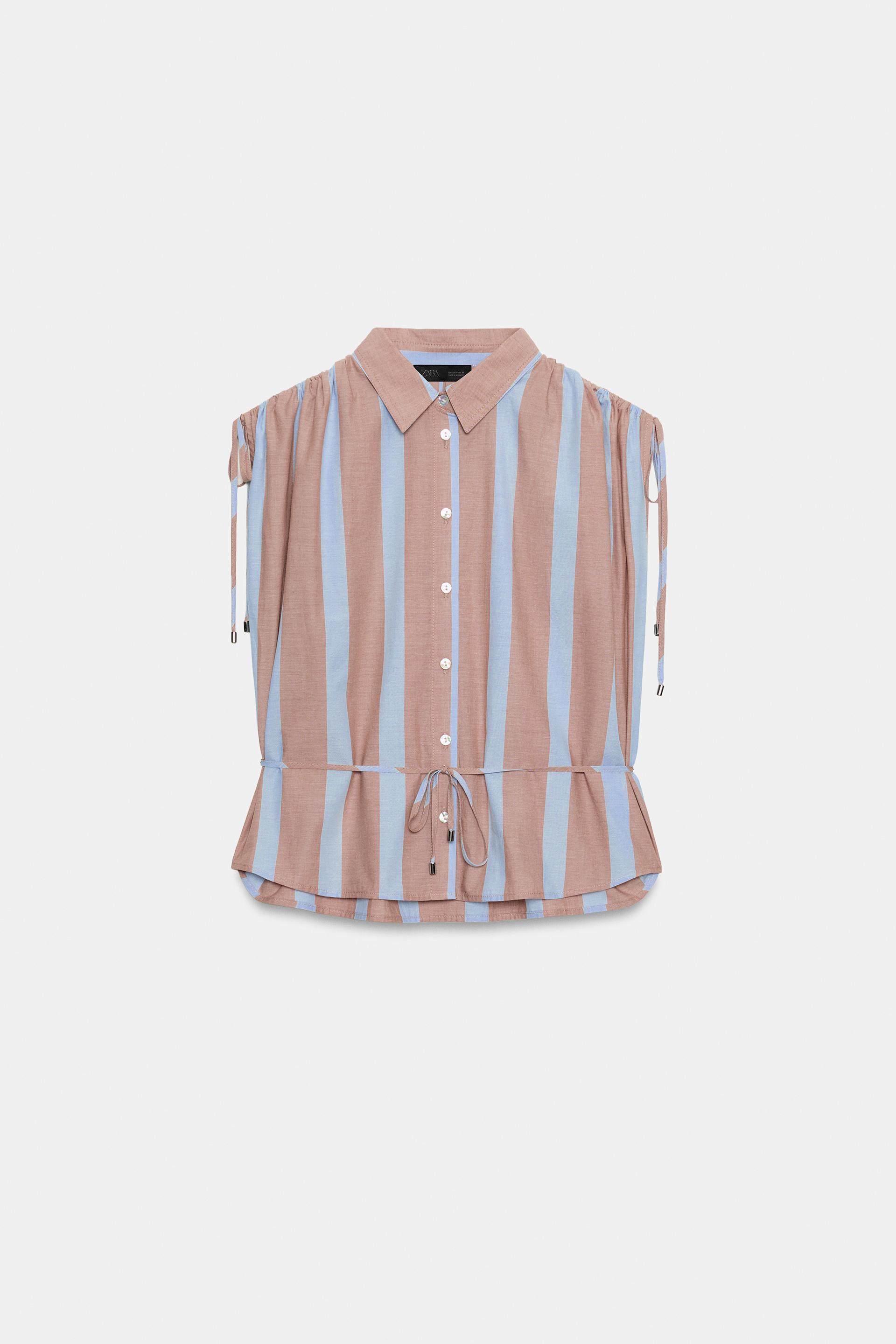 LACED STRIPED SHIRT by ZARA