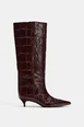 LEATHER ANIMAL PRINT BOOTS by ZARA LEATHER ANIMAL PRINT BOOTS by ZARA