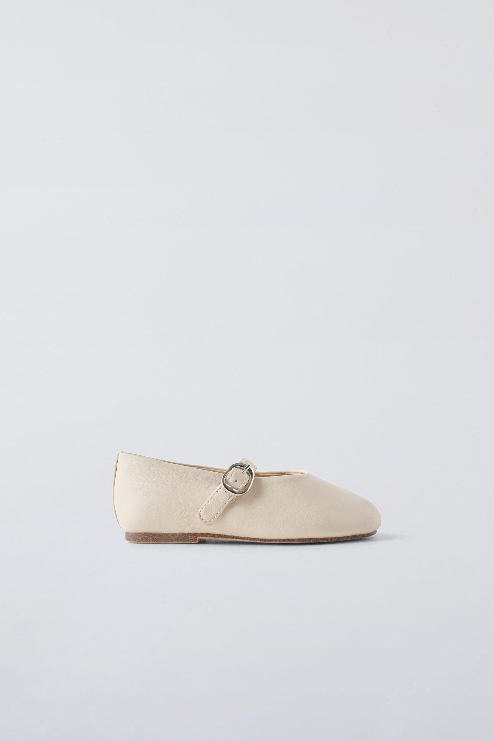 LEATHER BALLET FLATS by ZARA