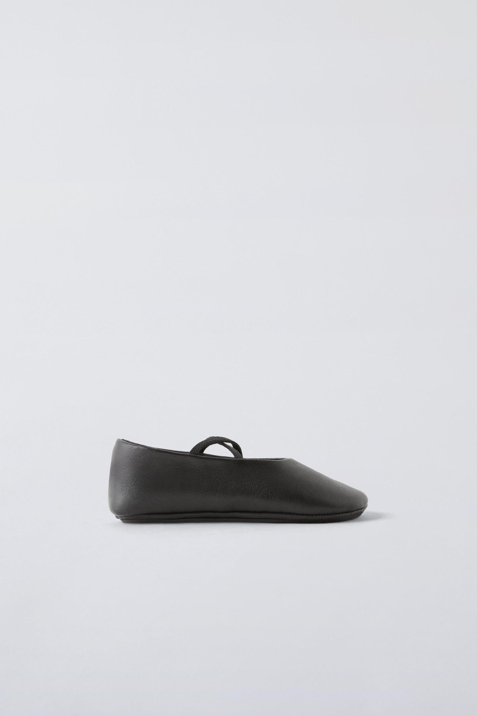 LEATHER BALLET FLATS by ZARA