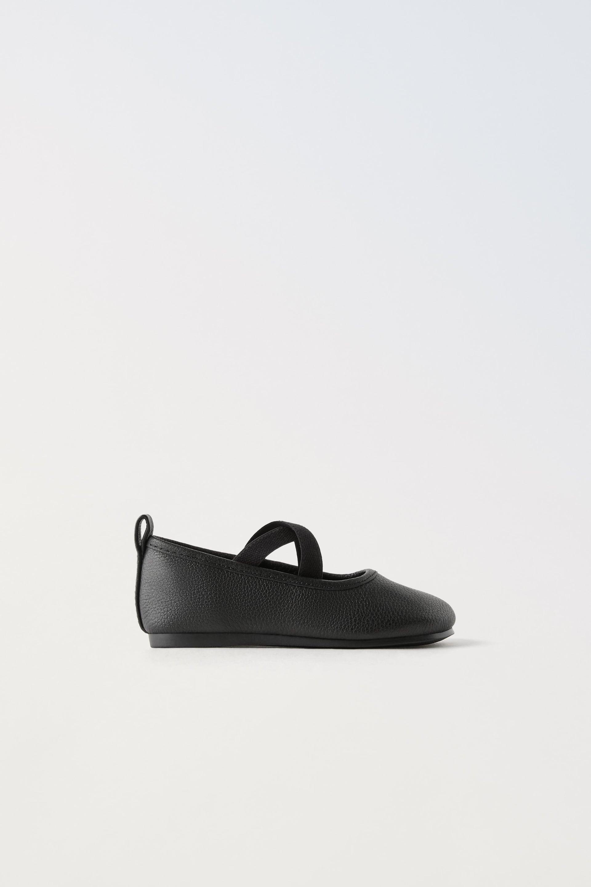 LEATHER BALLET FLATS by ZARA