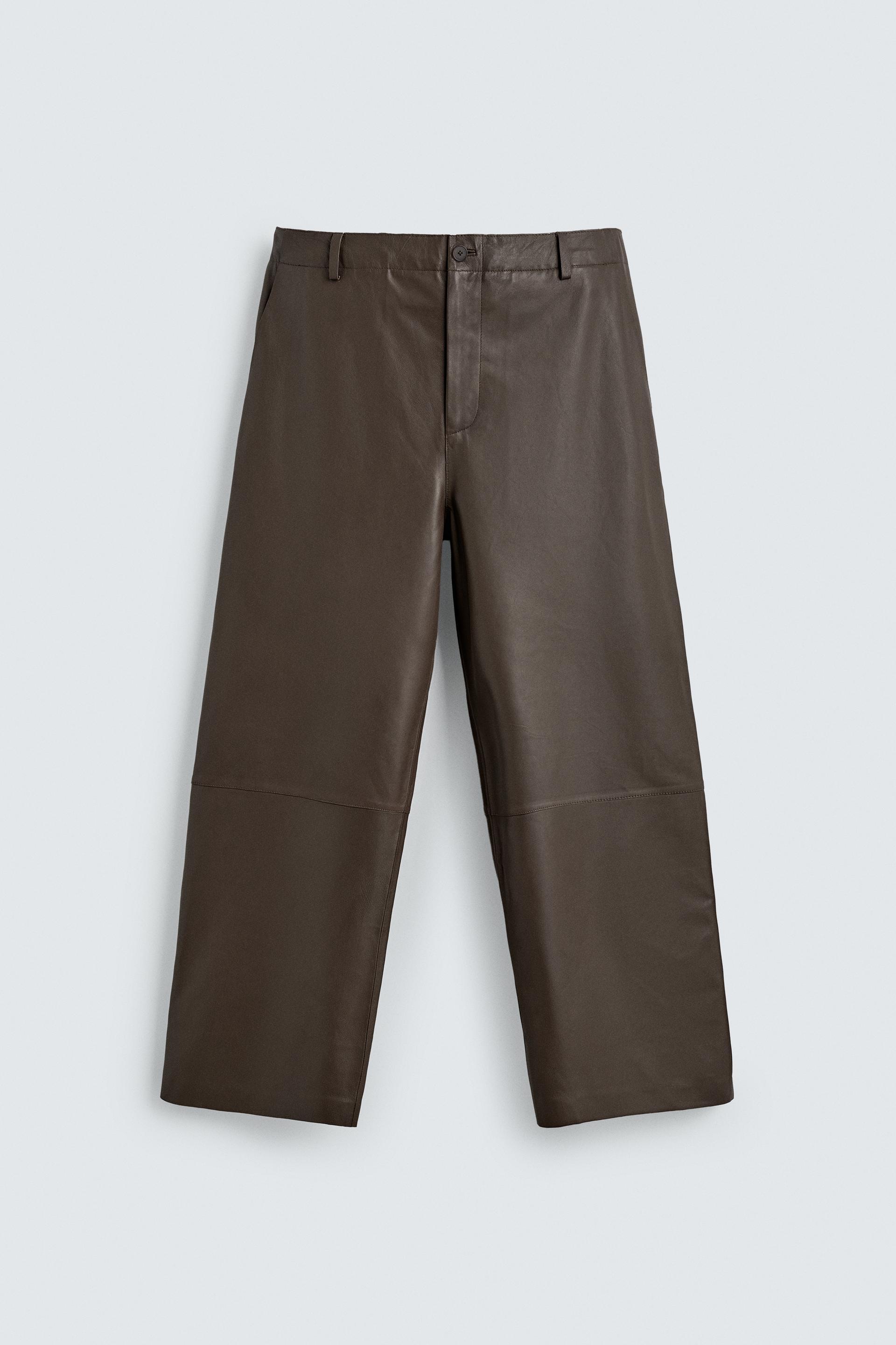 LEATHER BALLOON FIT PANTS by ZARA