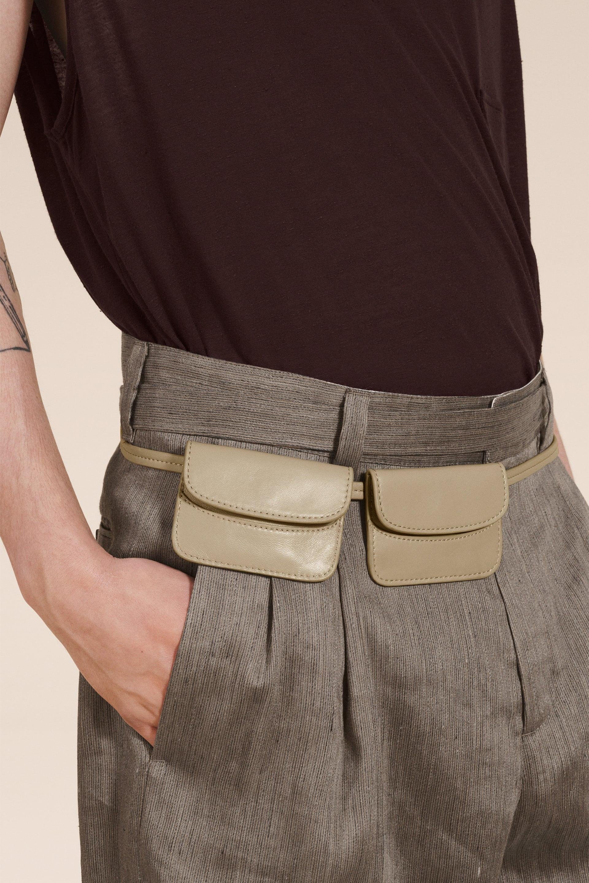 LEATHER BELT WITH POCKETS LIMITED EDITION by ZARA