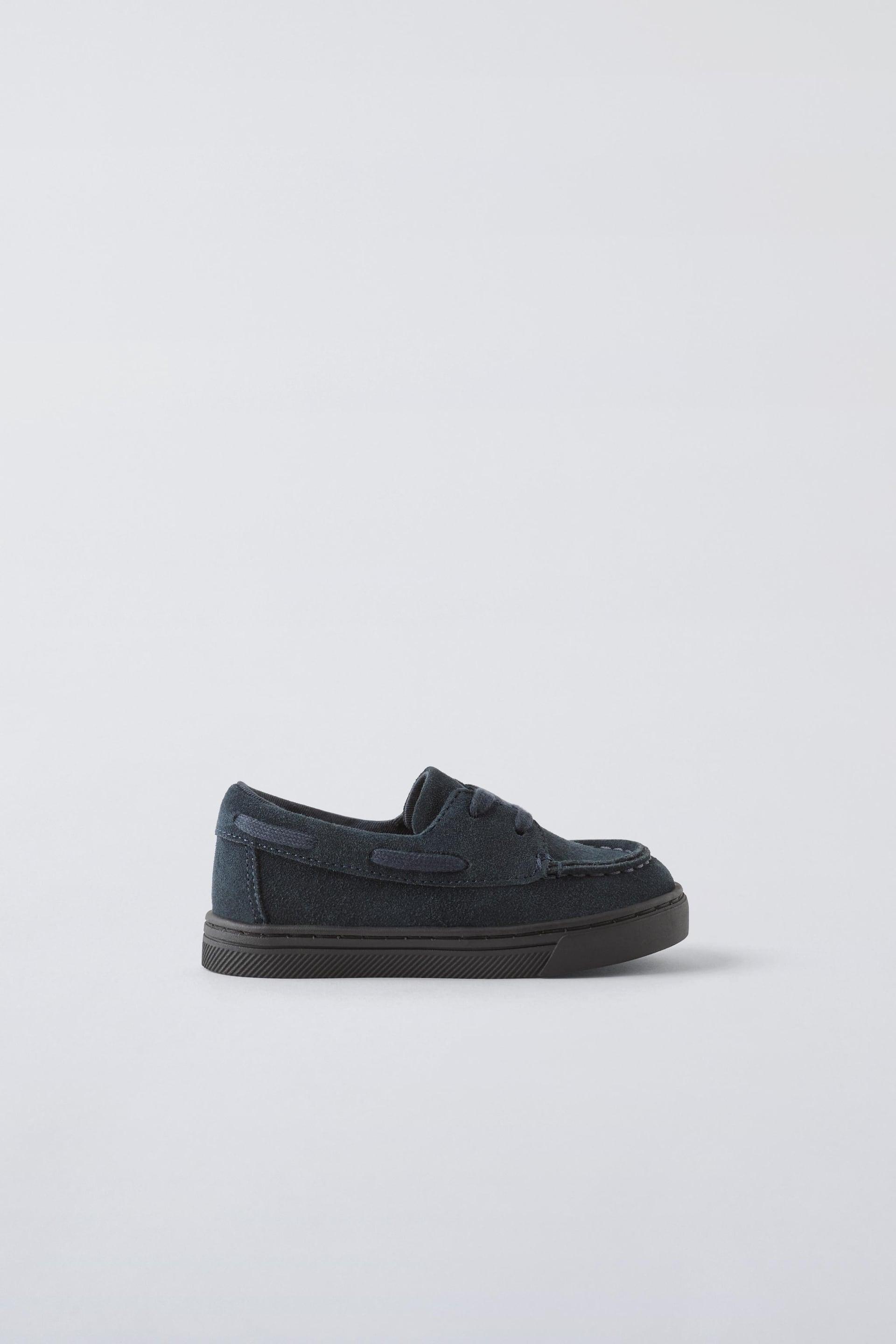 LEATHER BOAT SHOES by ZARA