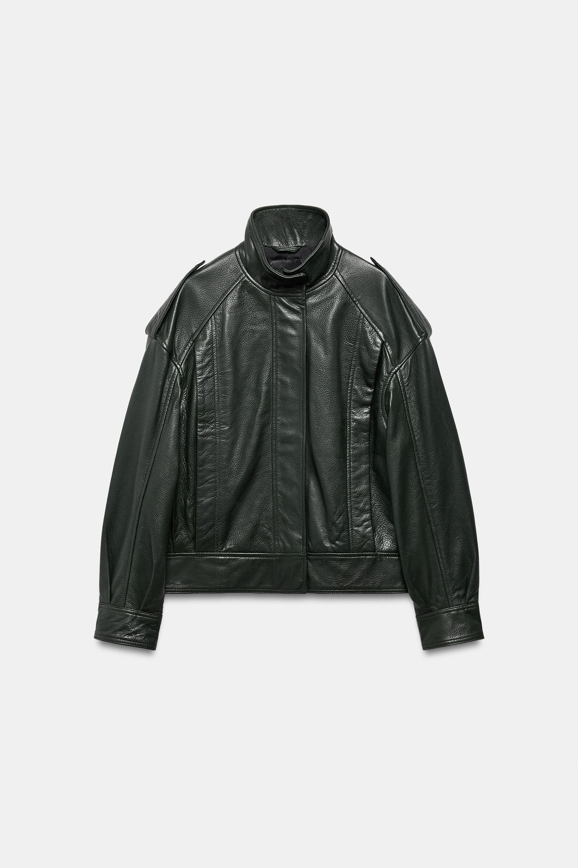 LEATHER BOMBER JACKET ZW COLLECTION LIMITED EDITION by ZARA