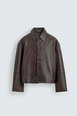 LEATHER BOXY FIT JACKET by ZARA