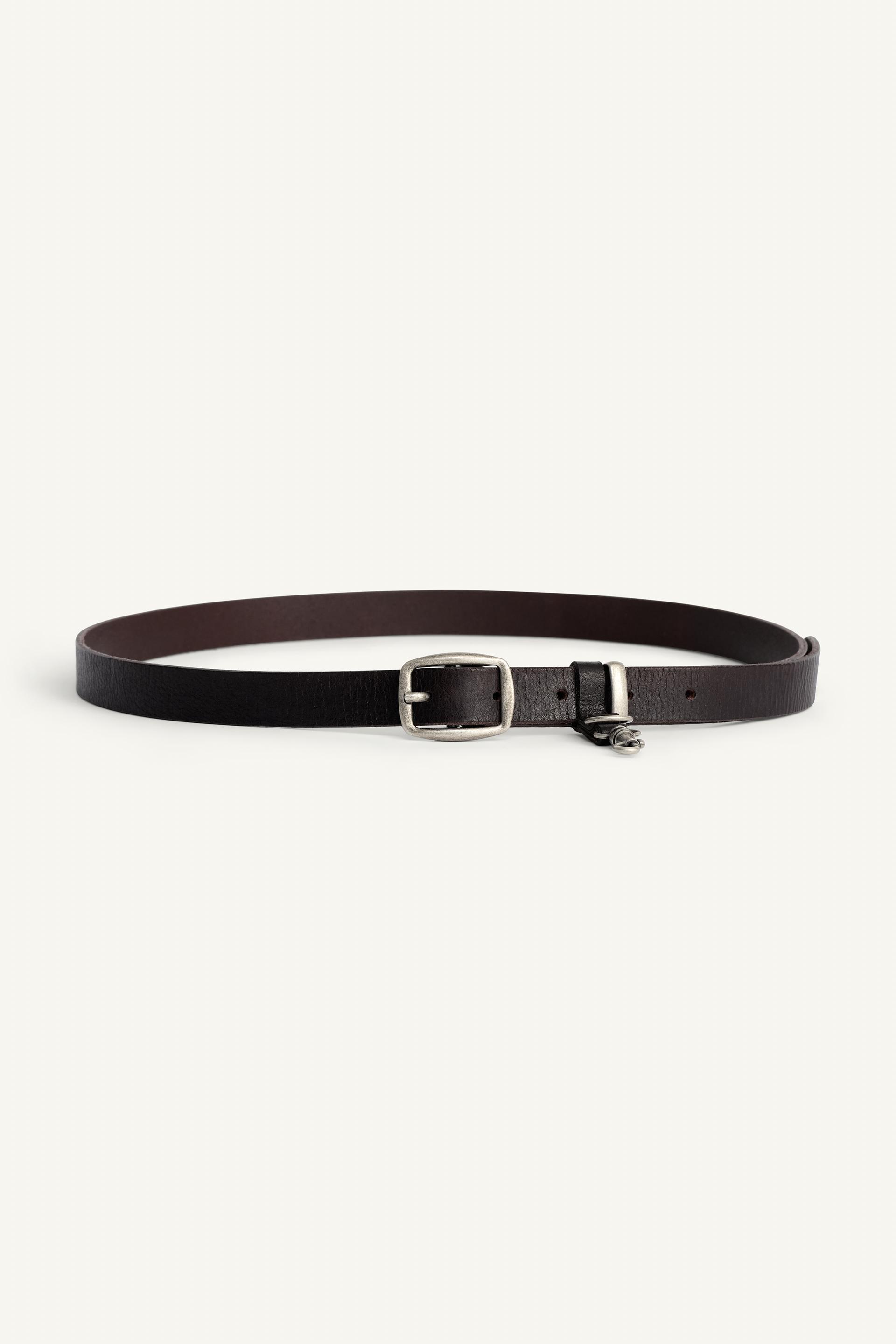 LEATHER CARABINER BELT by ZARA