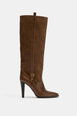 LEATHER COMBINED HEELED BOOTS by ZARA LEATHER COMBINED HEELED BOOTS by ZARA